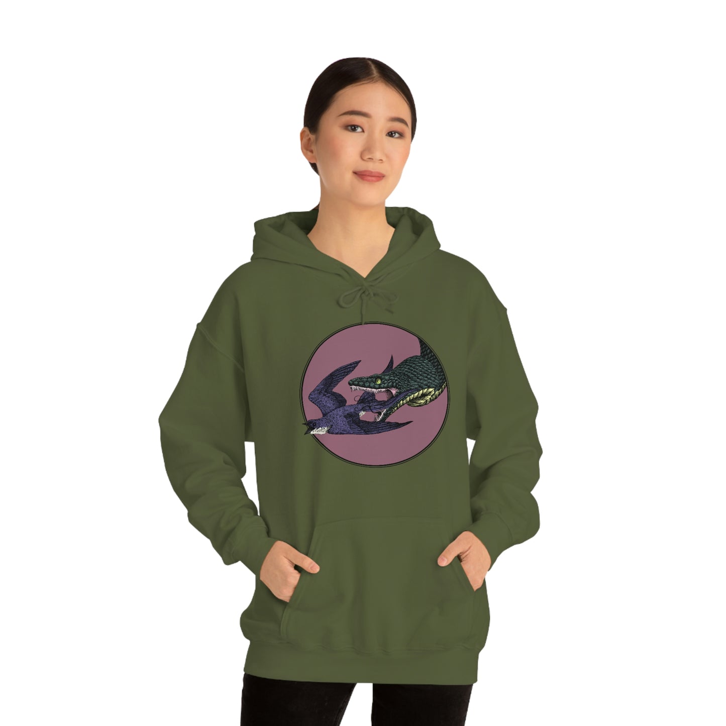 Bird and Snake Hooded Sweatshirt