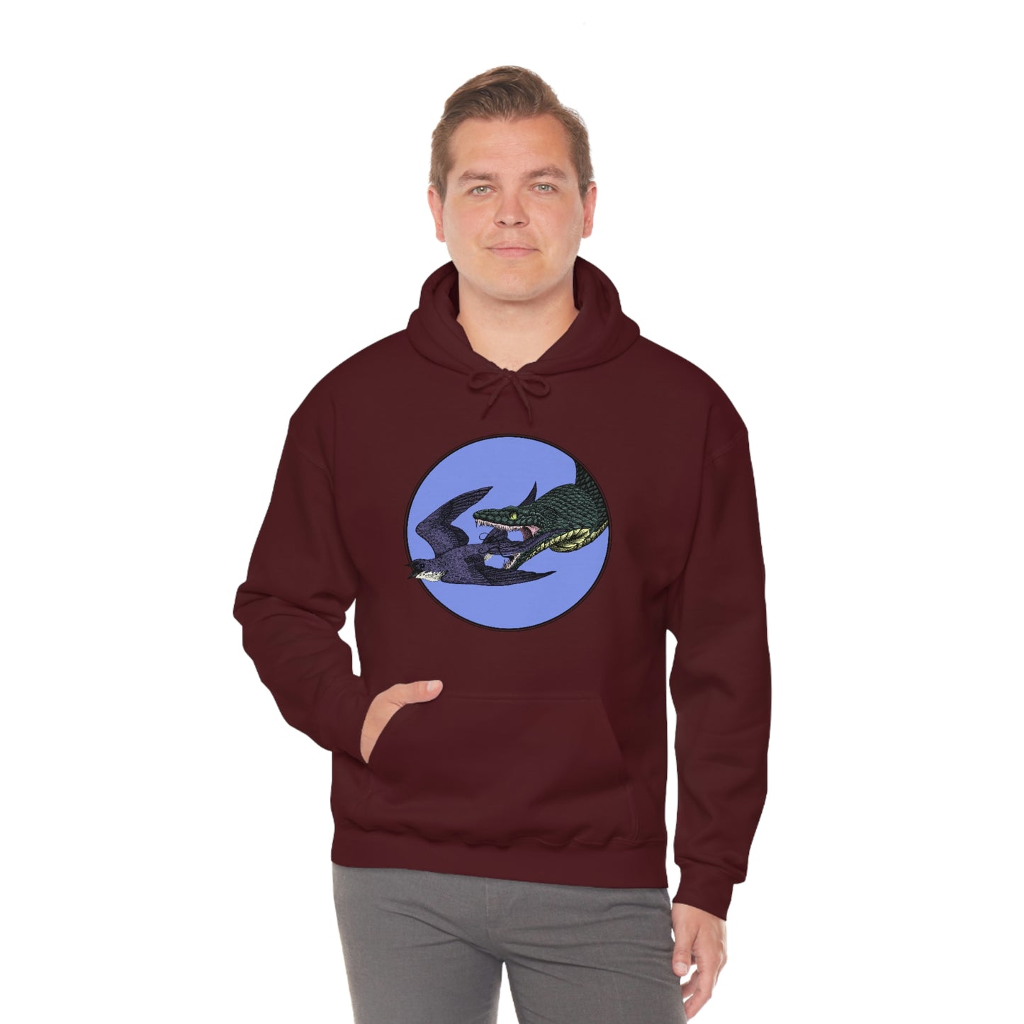 Bird and Snake Unisex Hooded Sweatshirt