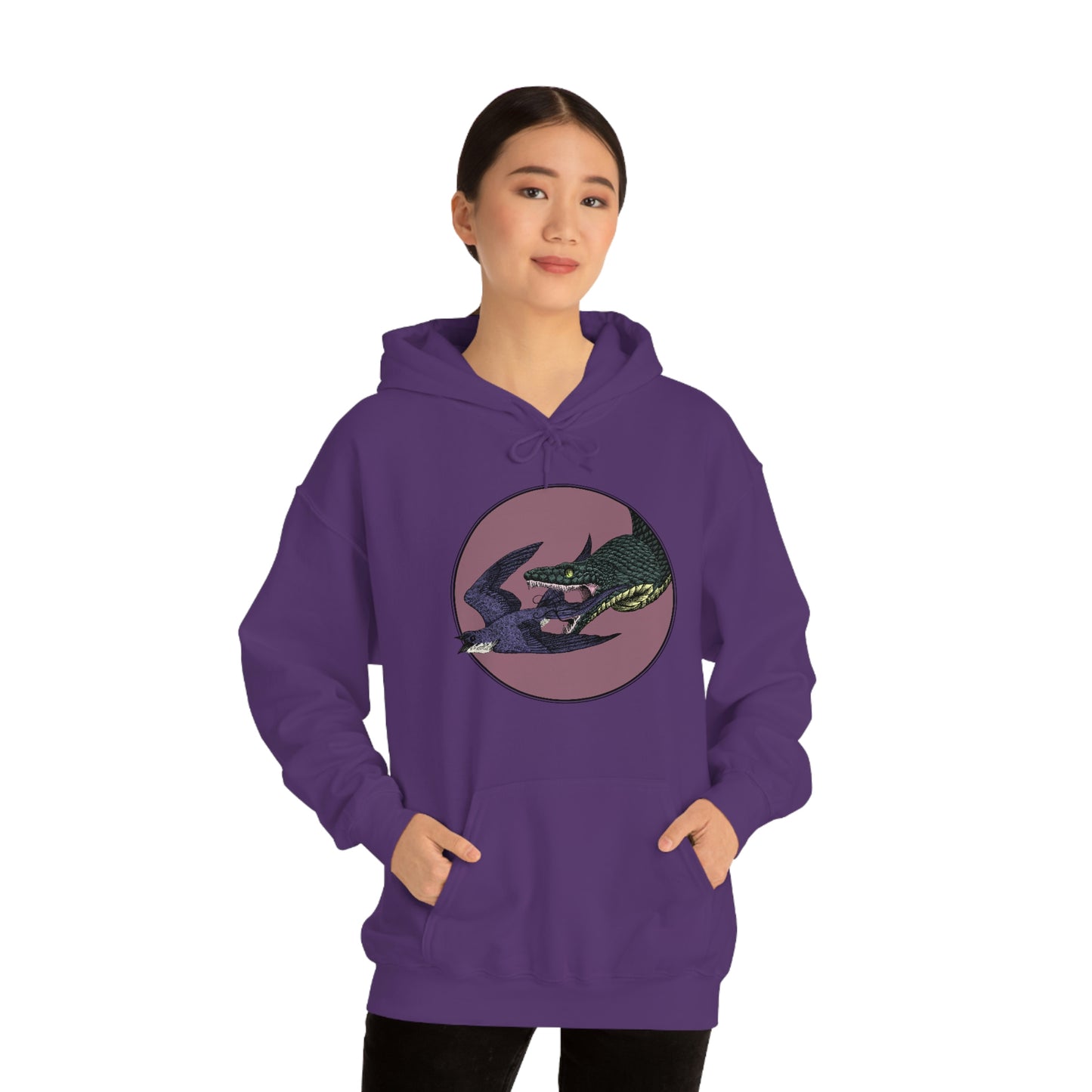 Bird and Snake Hooded Sweatshirt