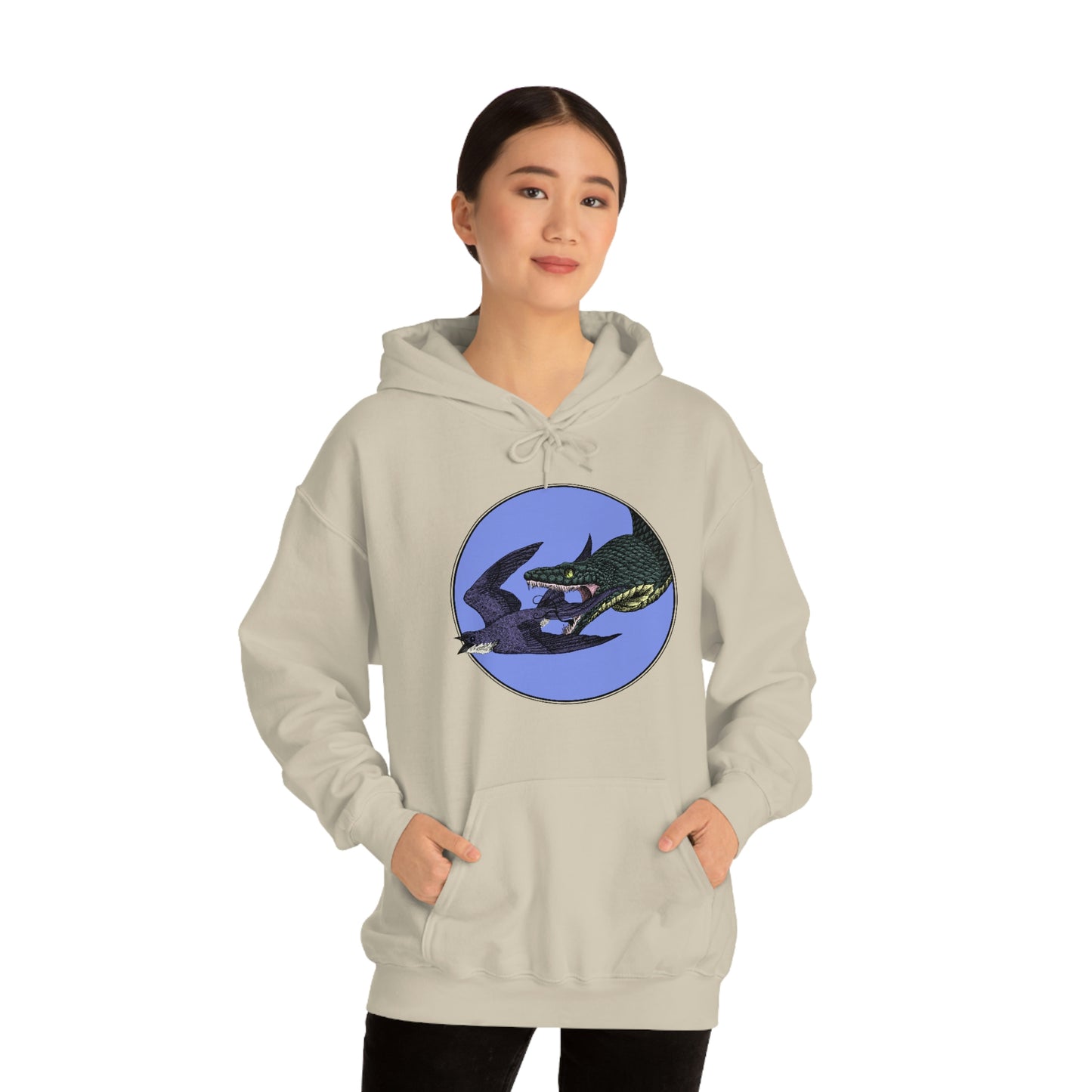 Bird and Snake Unisex Hooded Sweatshirt