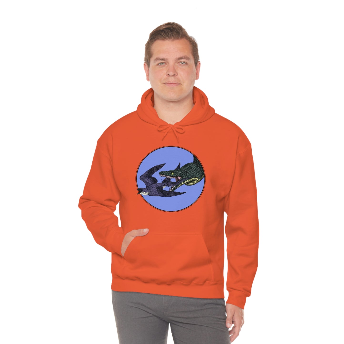 Bird and Snake Unisex Hooded Sweatshirt