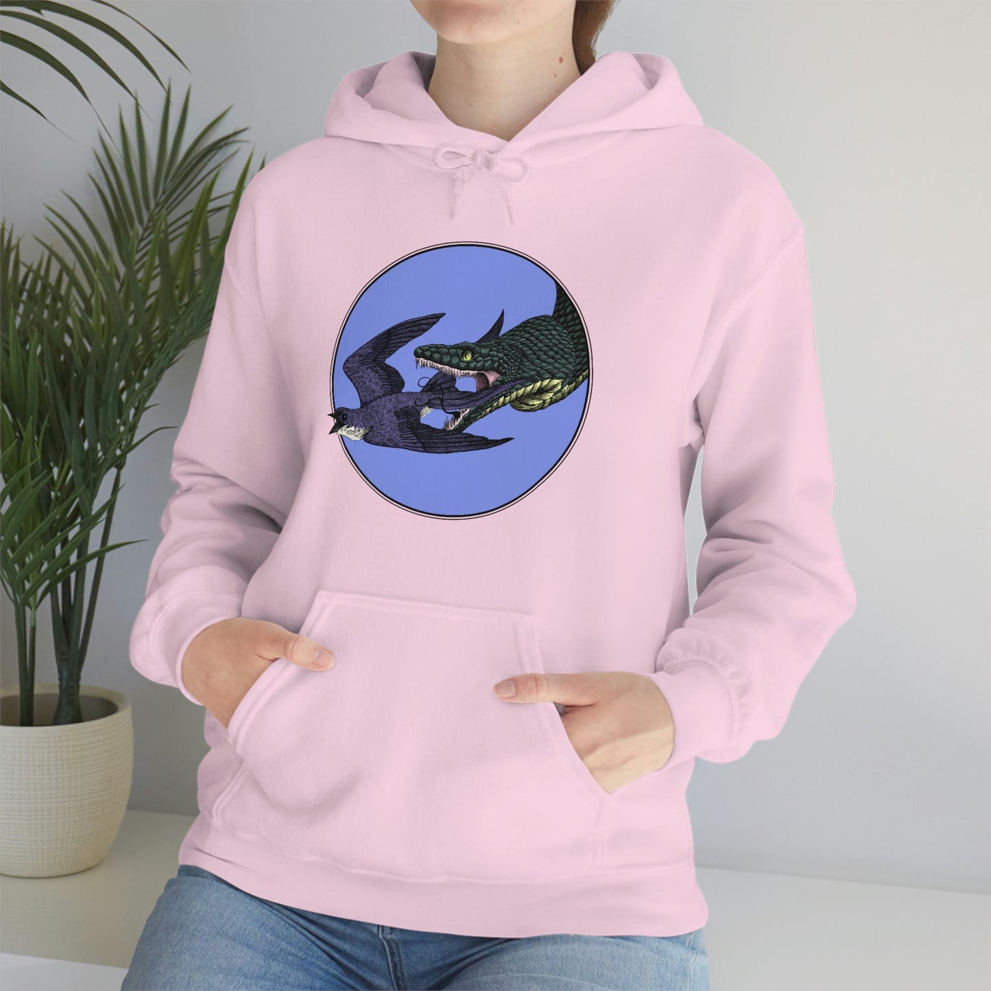 Bird and Snake Unisex Hooded Sweatshirt