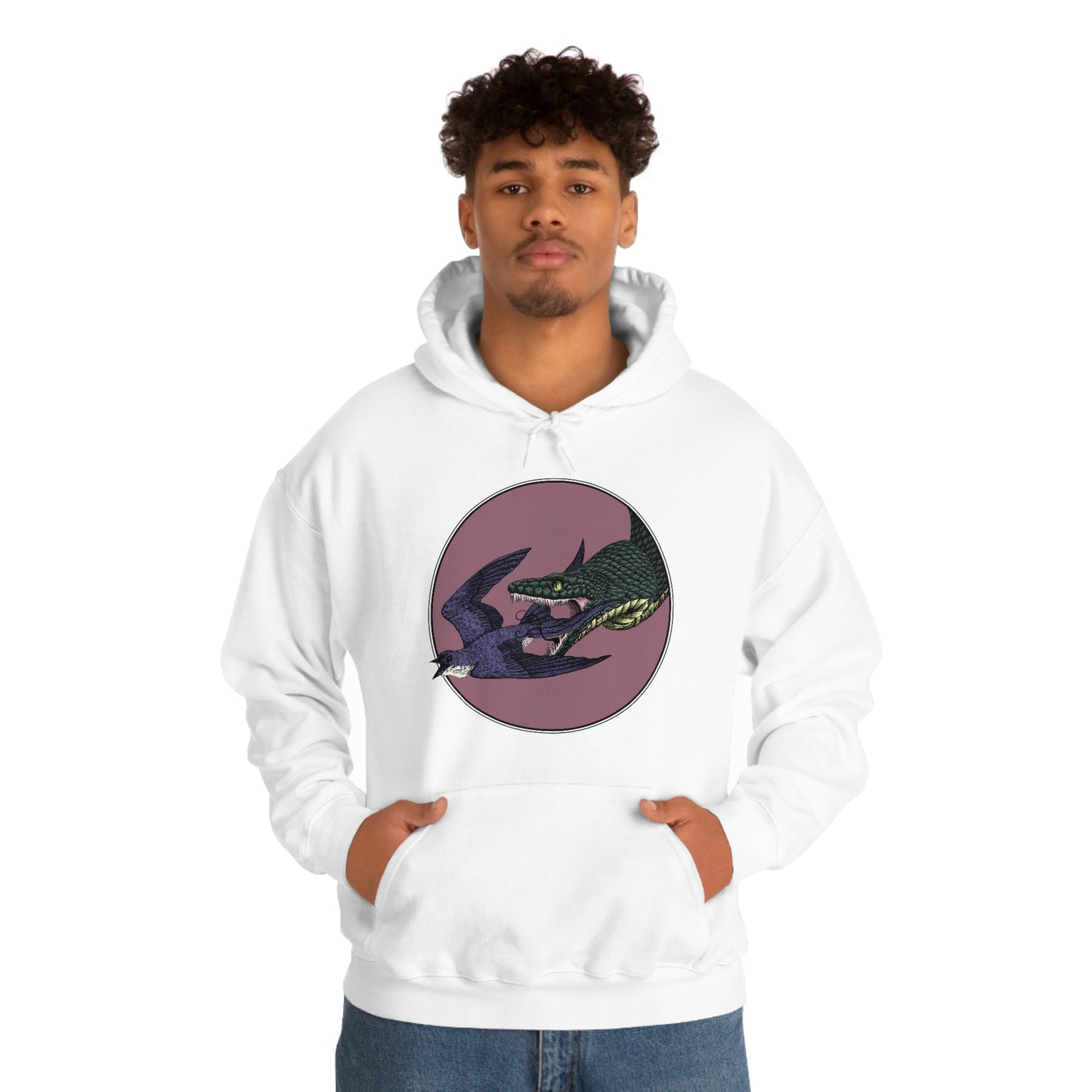 Bird and Snake Hooded Sweatshirt