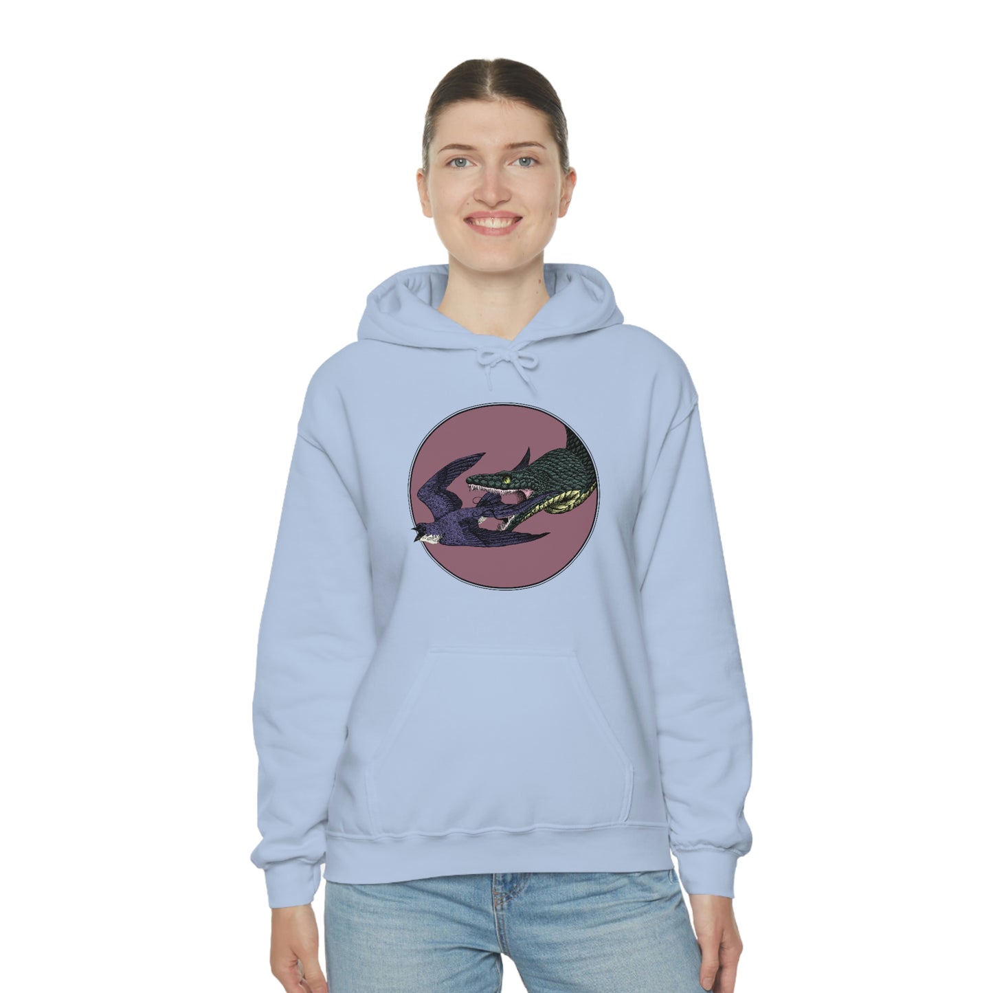 Bird and Snake Hooded Sweatshirt