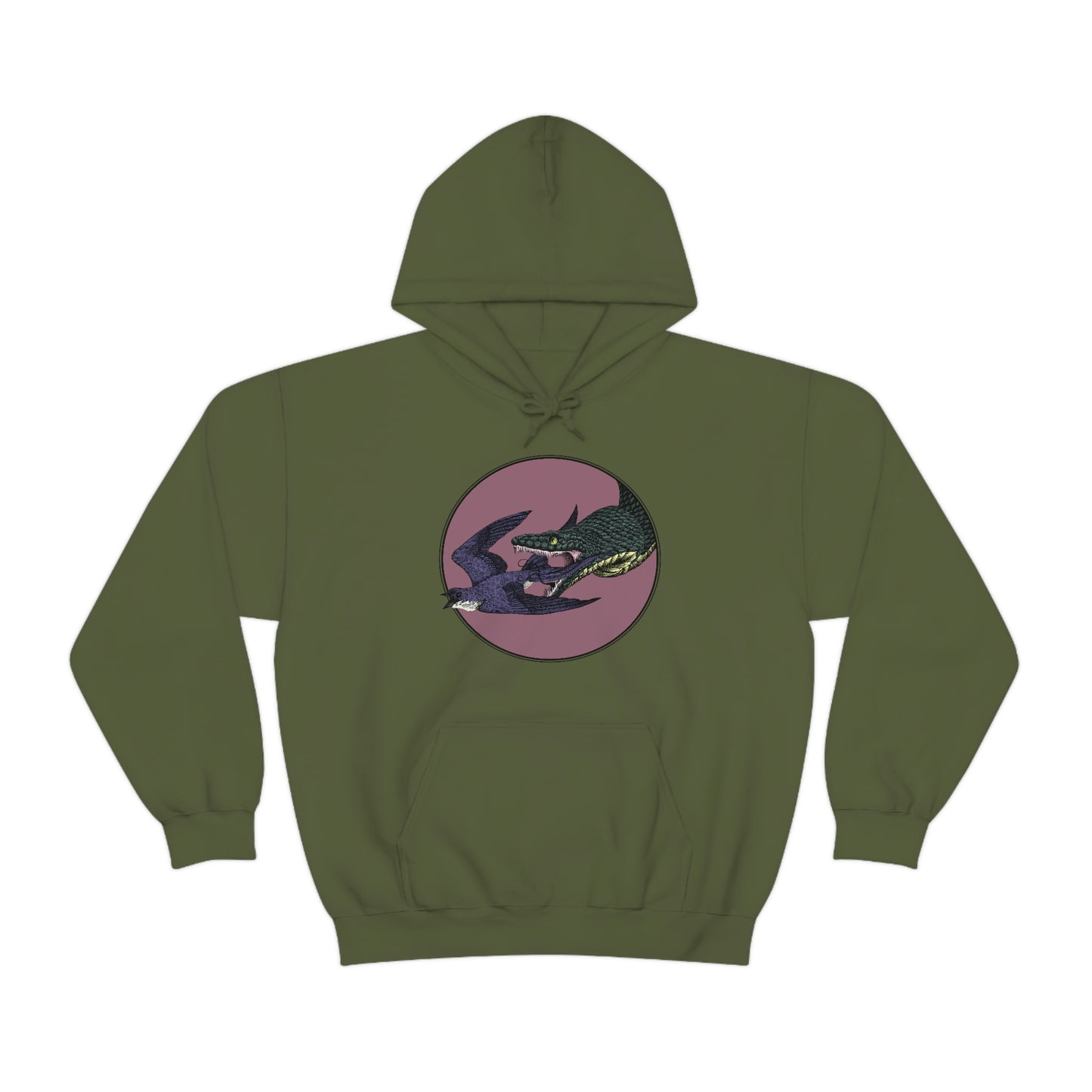 Bird and Snake Hooded Sweatshirt