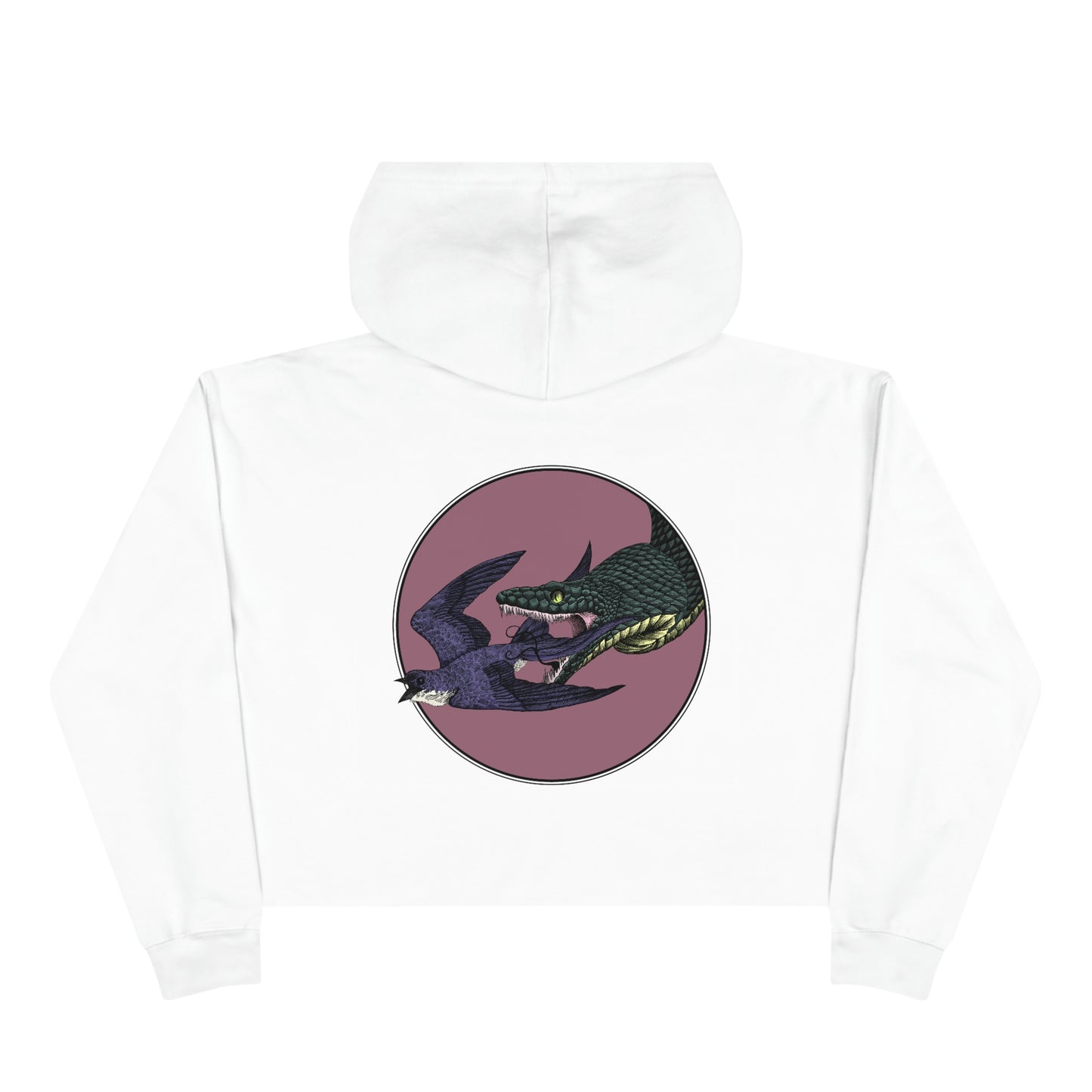 Bird and Snake Crop Hoodie