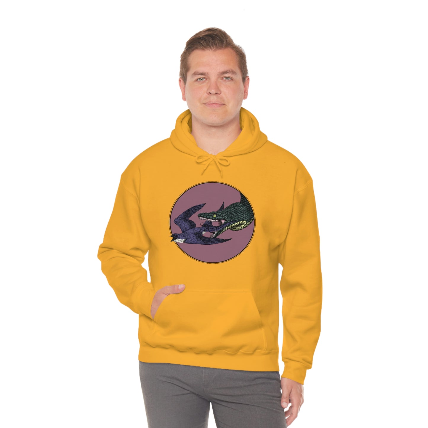 Bird and Snake Hooded Sweatshirt