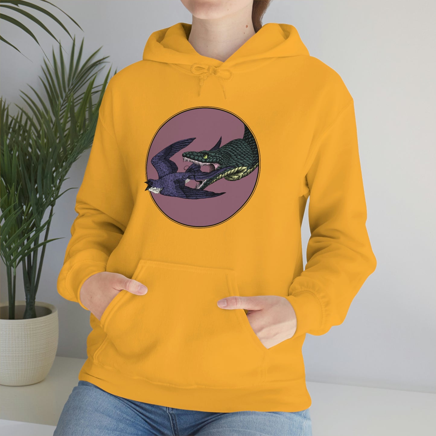 Bird and Snake Hooded Sweatshirt