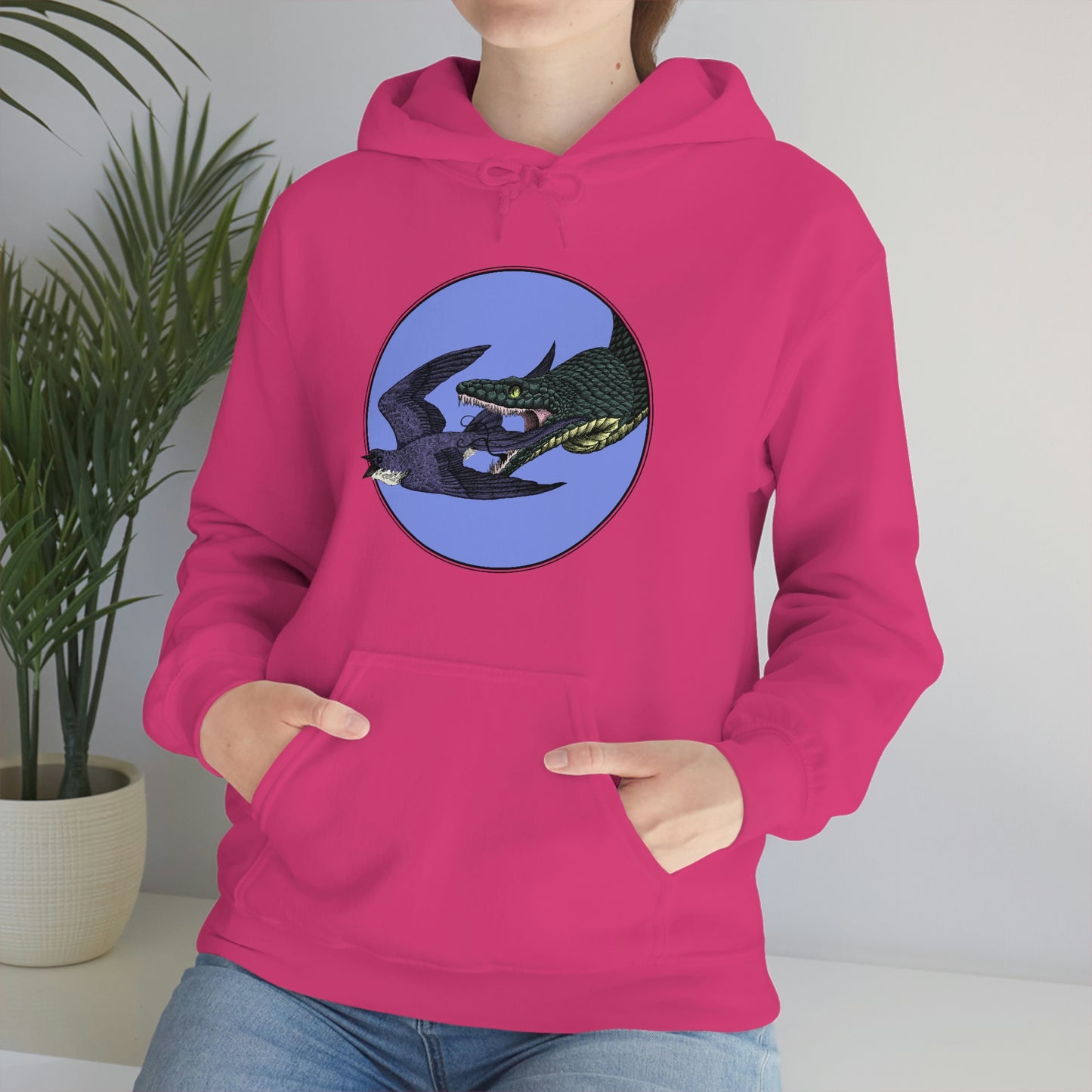 Bird and Snake Unisex Hooded Sweatshirt