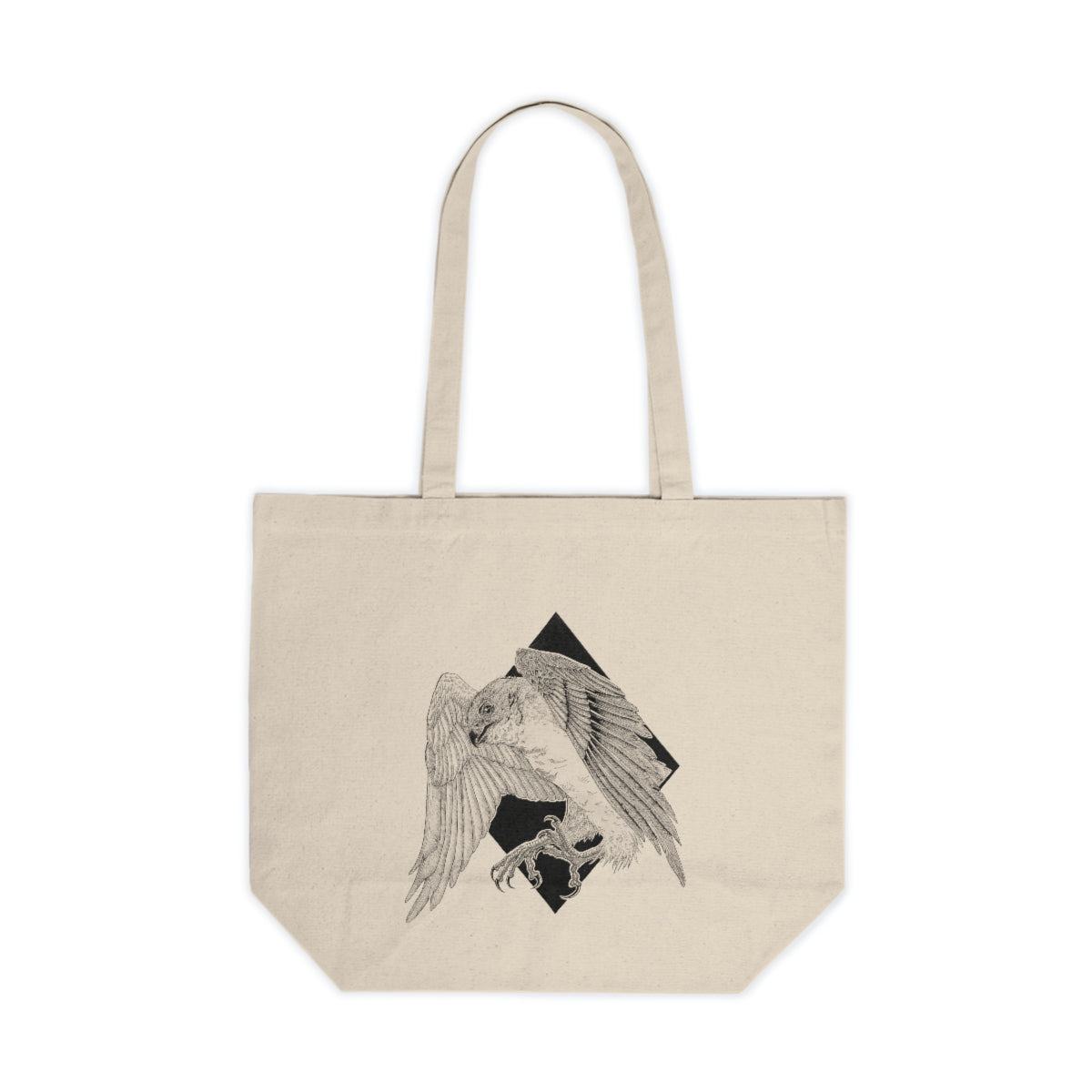 Sparrow Hawk Canvas Shopping Tote front and back print