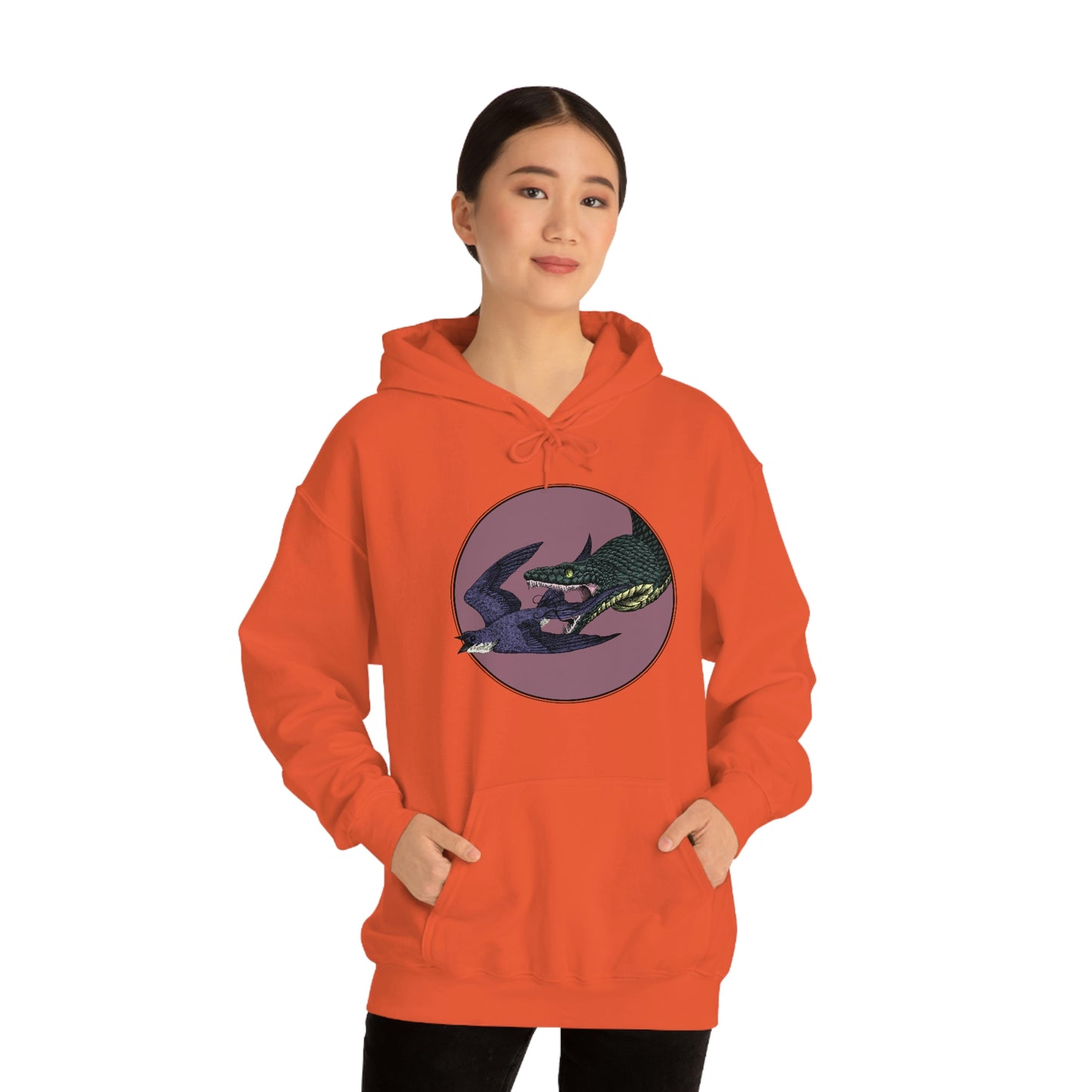 Bird and Snake Hooded Sweatshirt