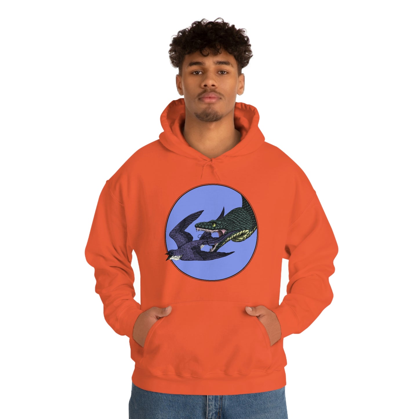 Bird and Snake Unisex Hooded Sweatshirt