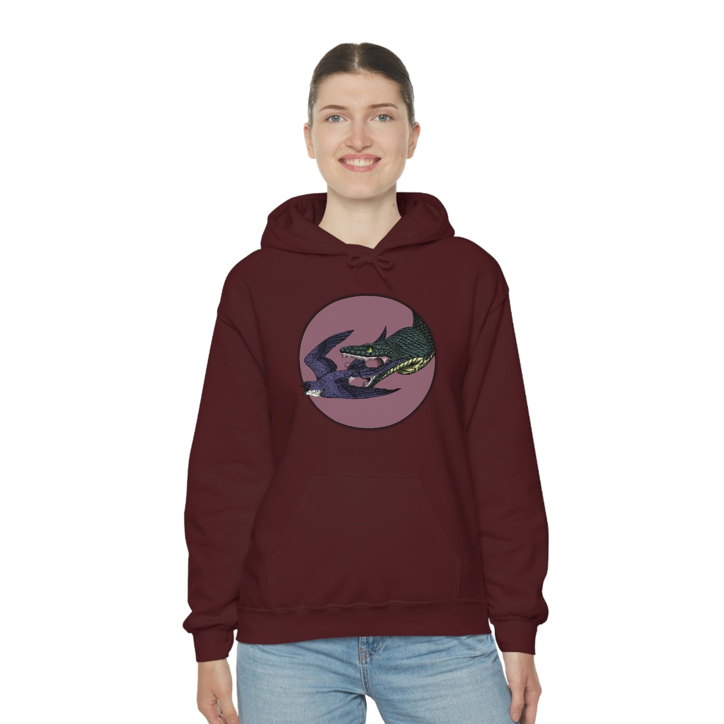 Bird and Snake Hooded Sweatshirt