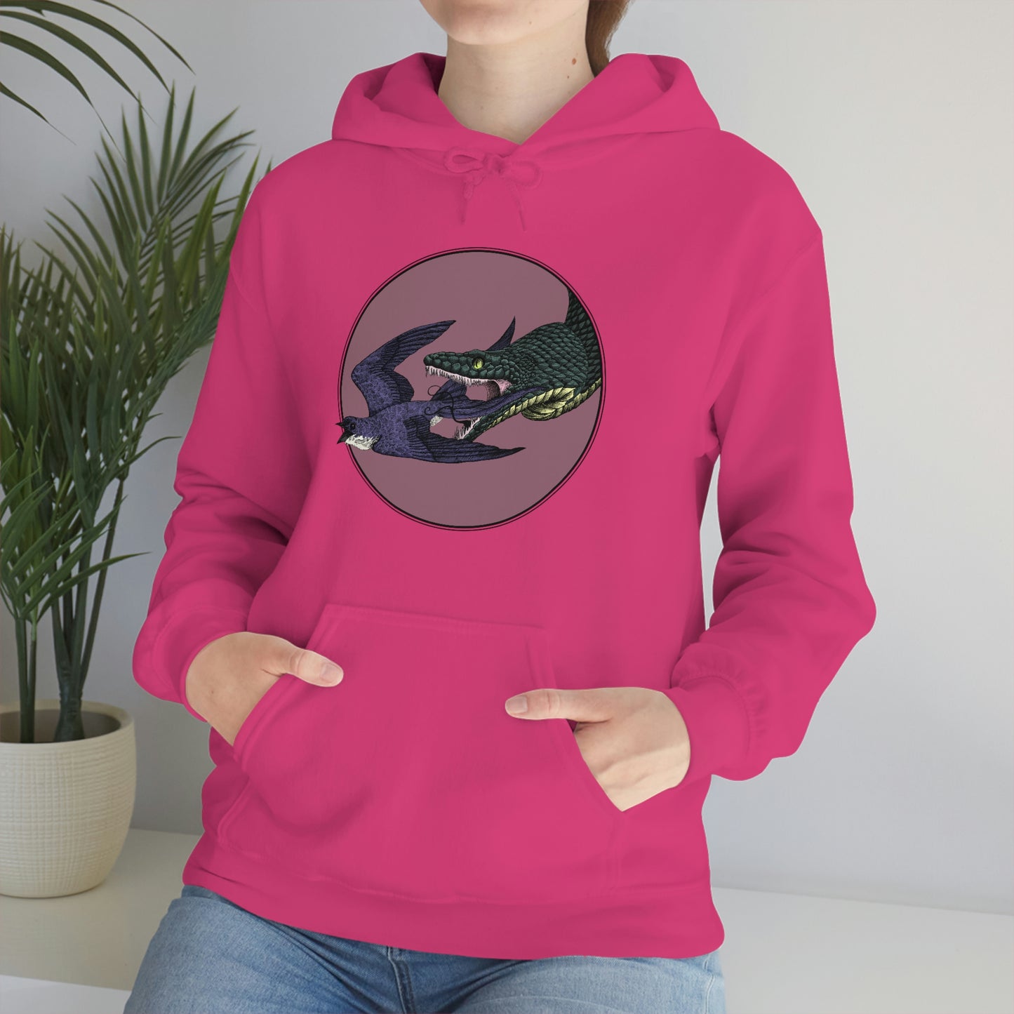 Bird and Snake Hooded Sweatshirt