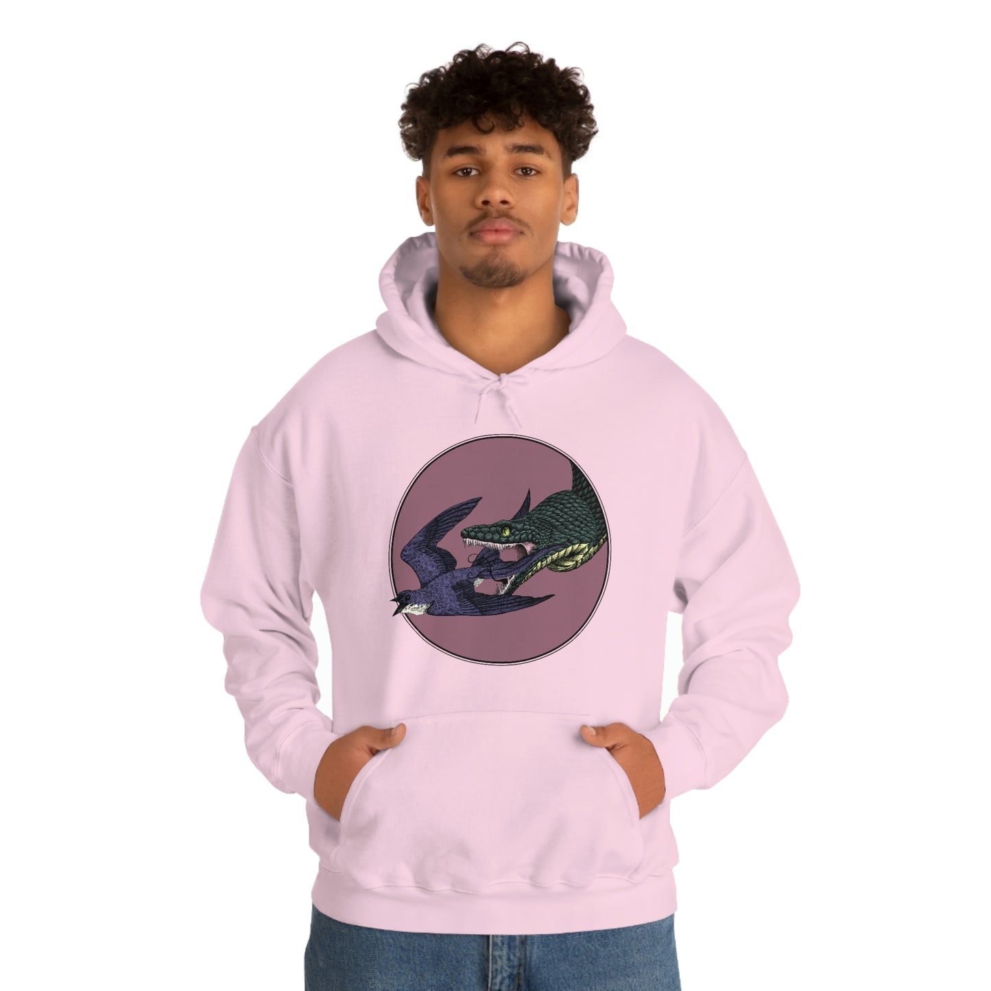 Bird and Snake Hooded Sweatshirt