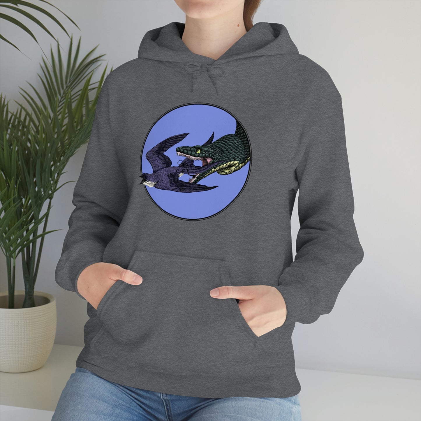 Bird and Snake Unisex Hooded Sweatshirt