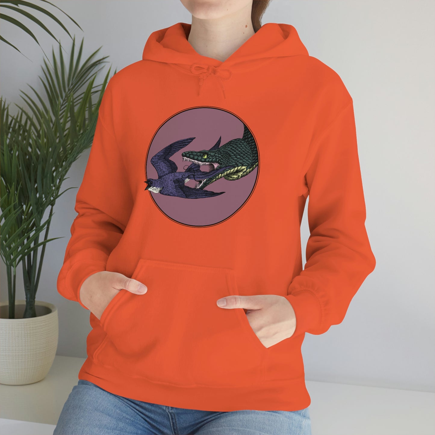 Bird and Snake Hooded Sweatshirt