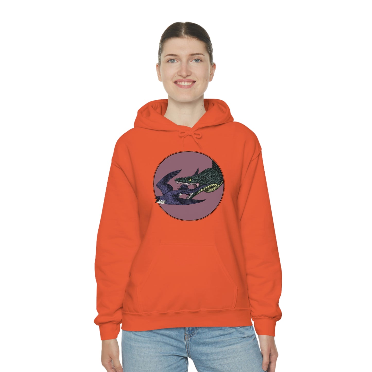 Bird and Snake Hooded Sweatshirt