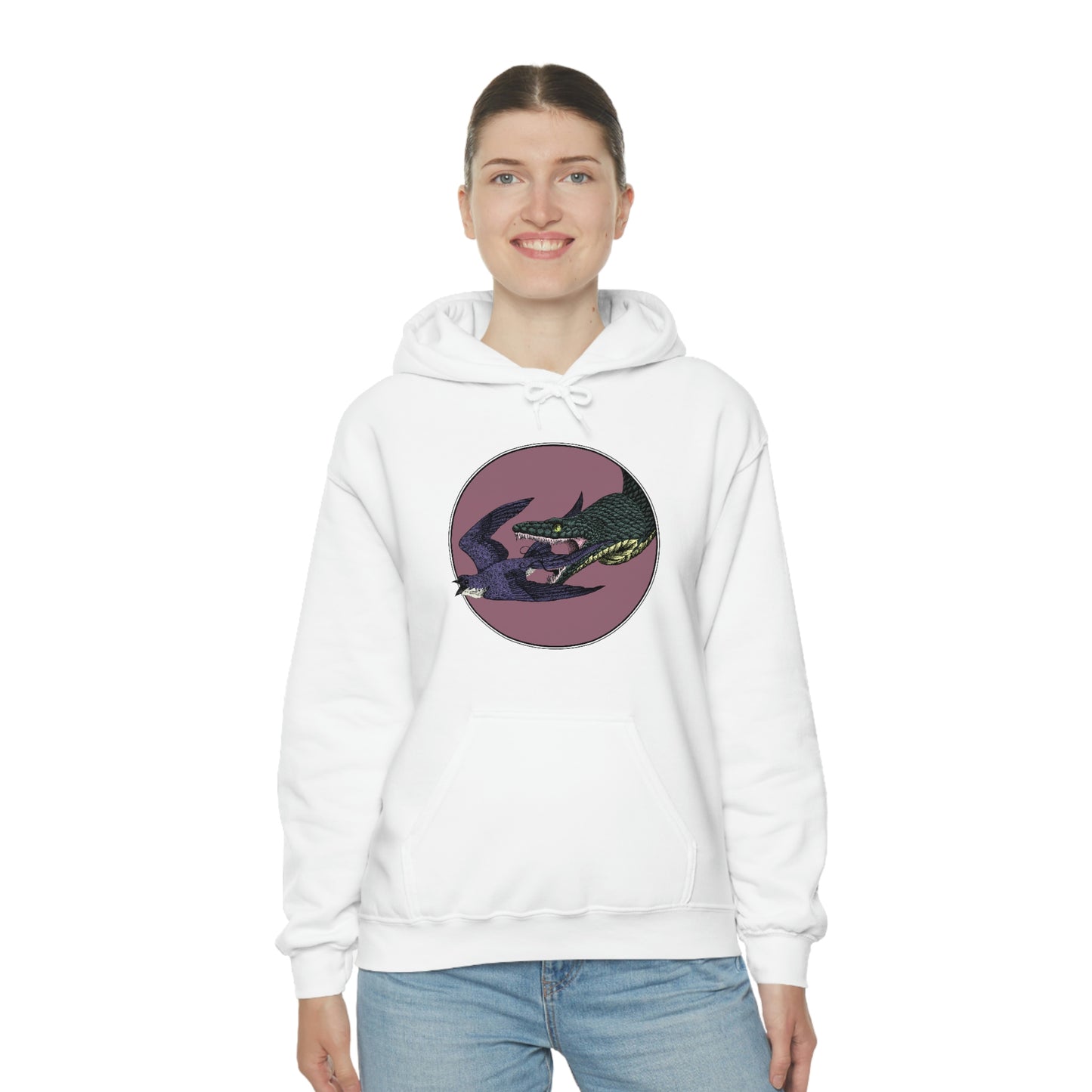 Bird and Snake Hooded Sweatshirt