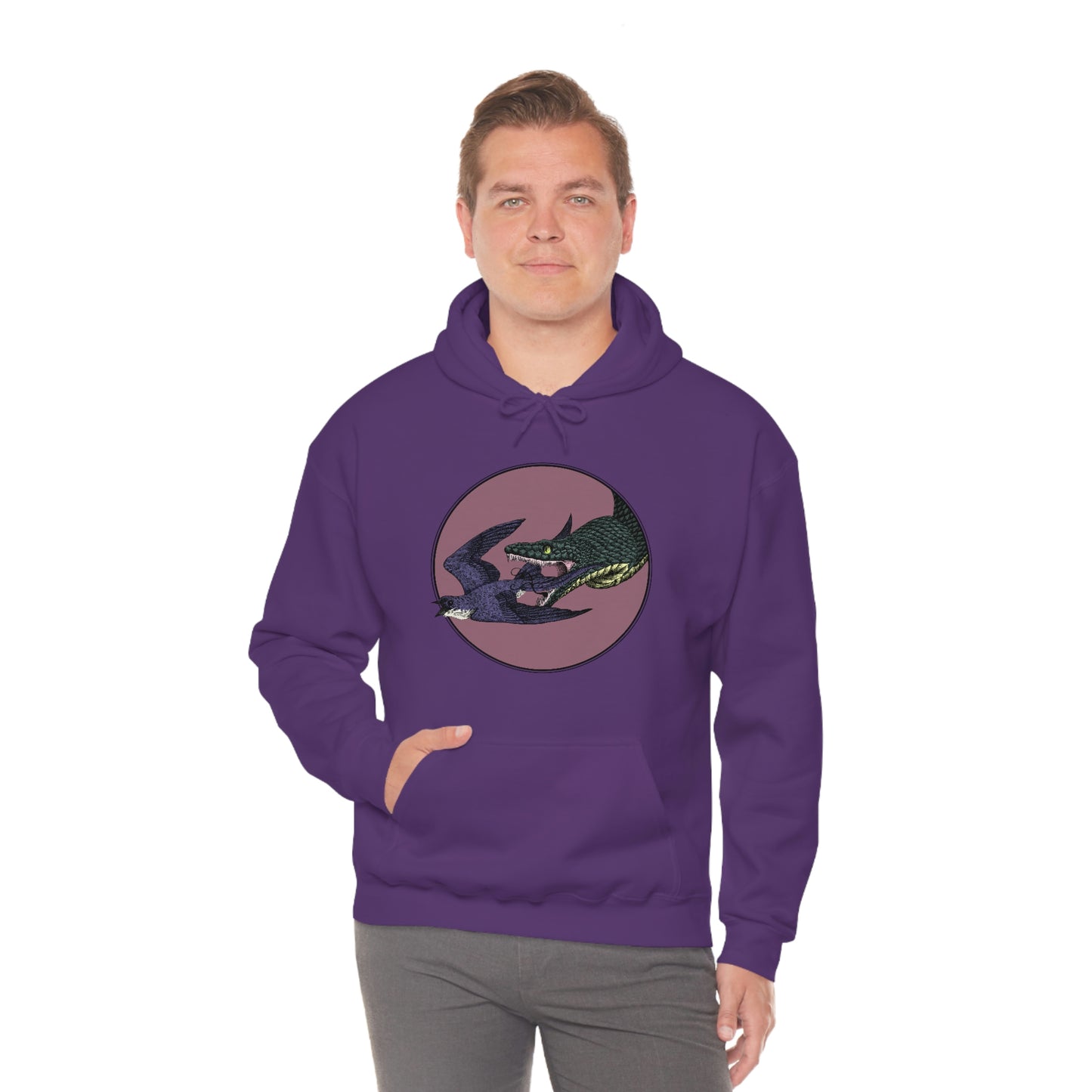 Bird and Snake Hooded Sweatshirt