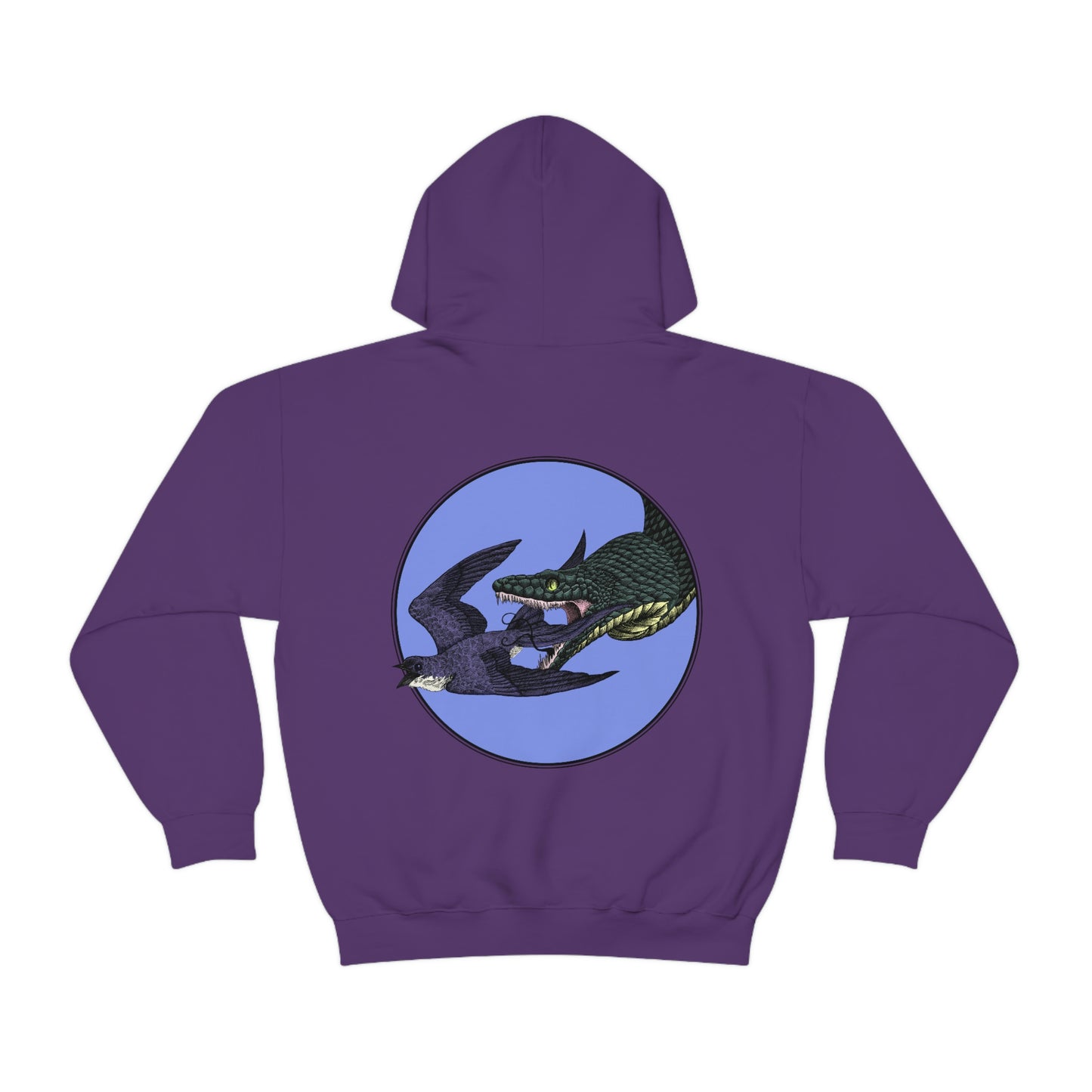 Bird and Snake Unisex Hooded Sweatshirt