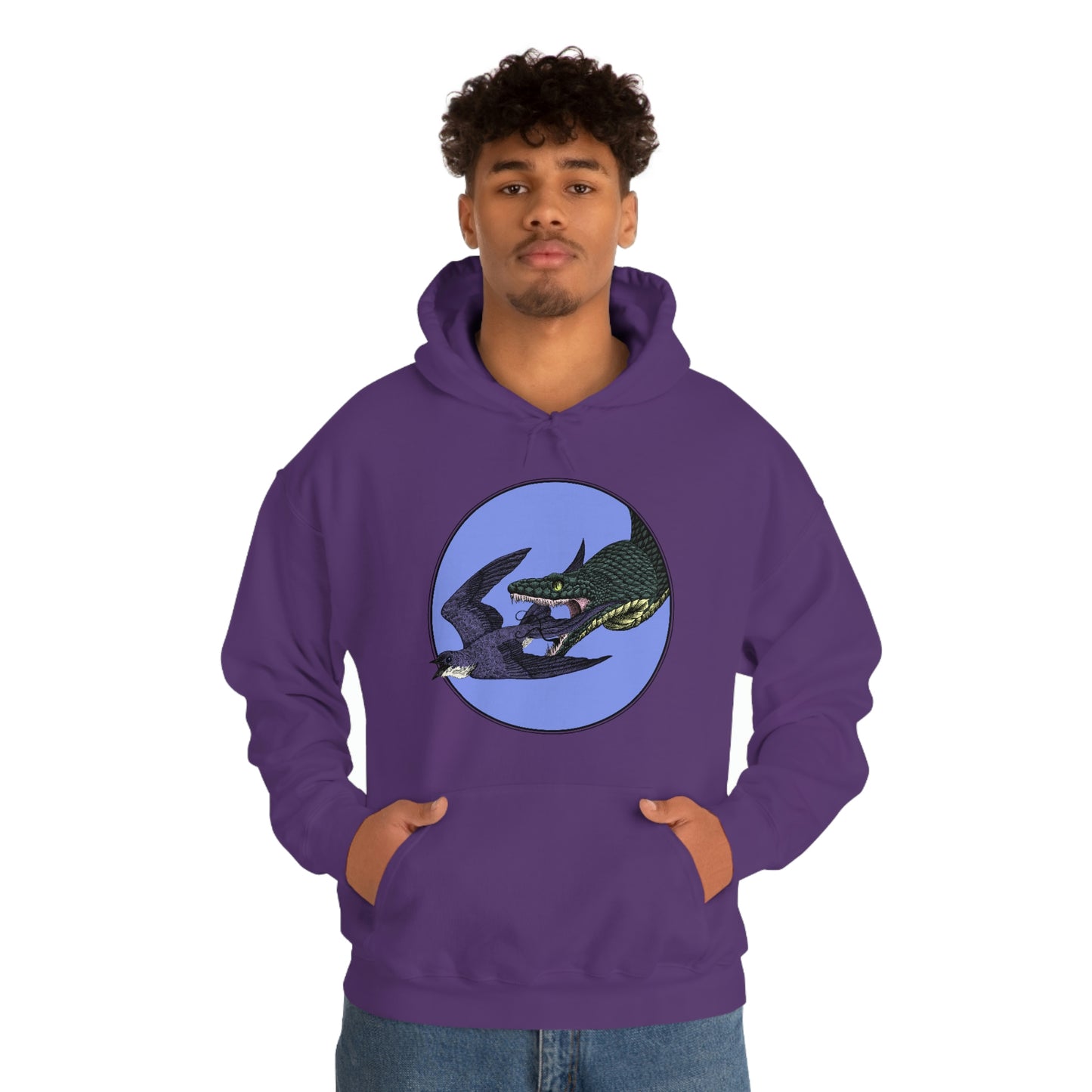 Bird and Snake Unisex Hooded Sweatshirt