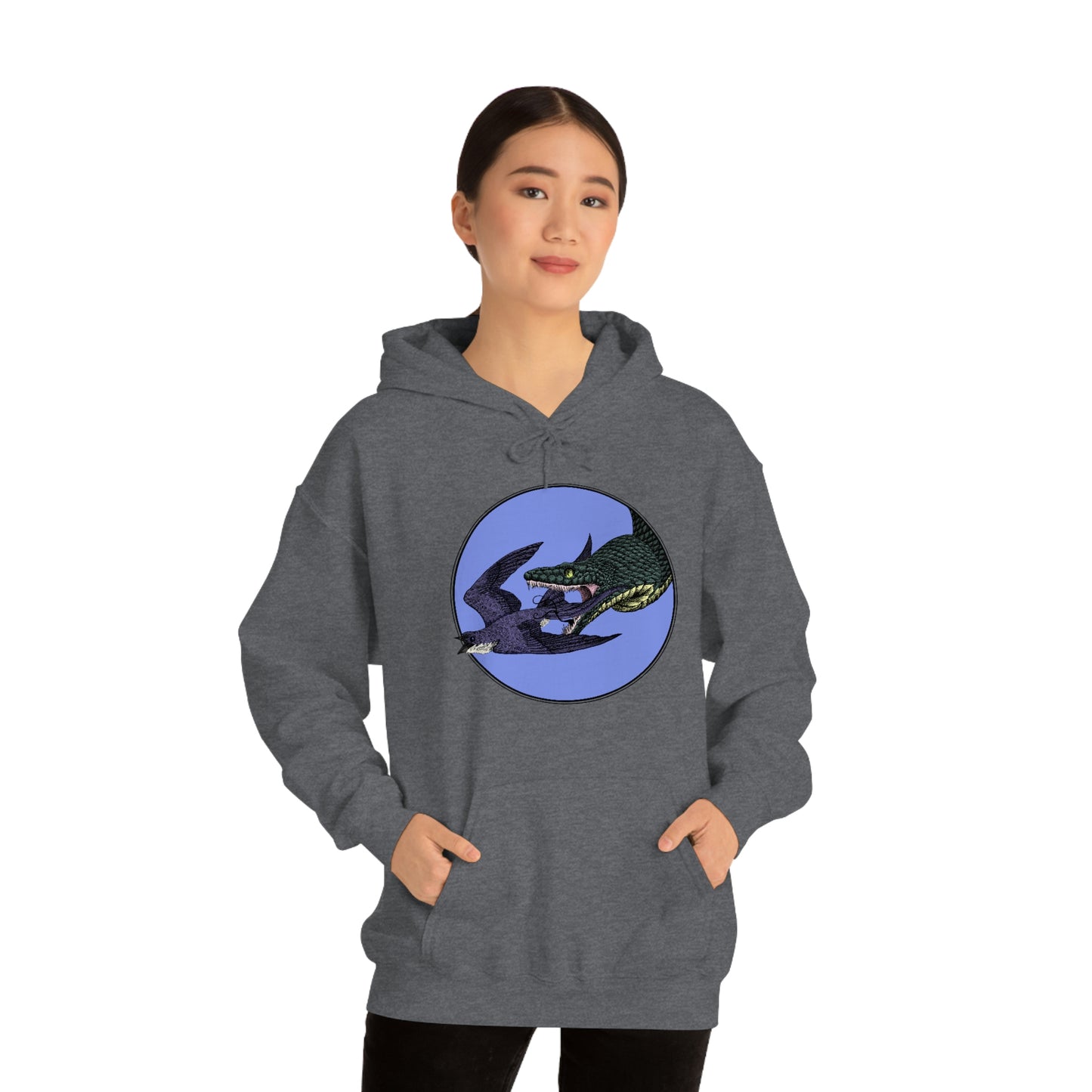 Bird and Snake Unisex Hooded Sweatshirt