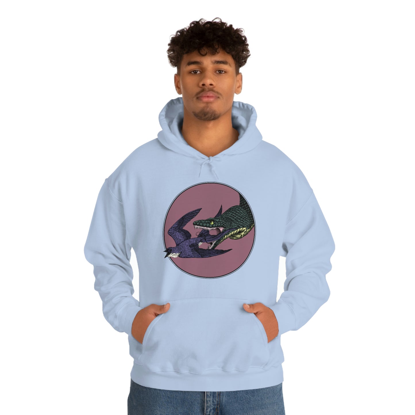 Bird and Snake Hooded Sweatshirt