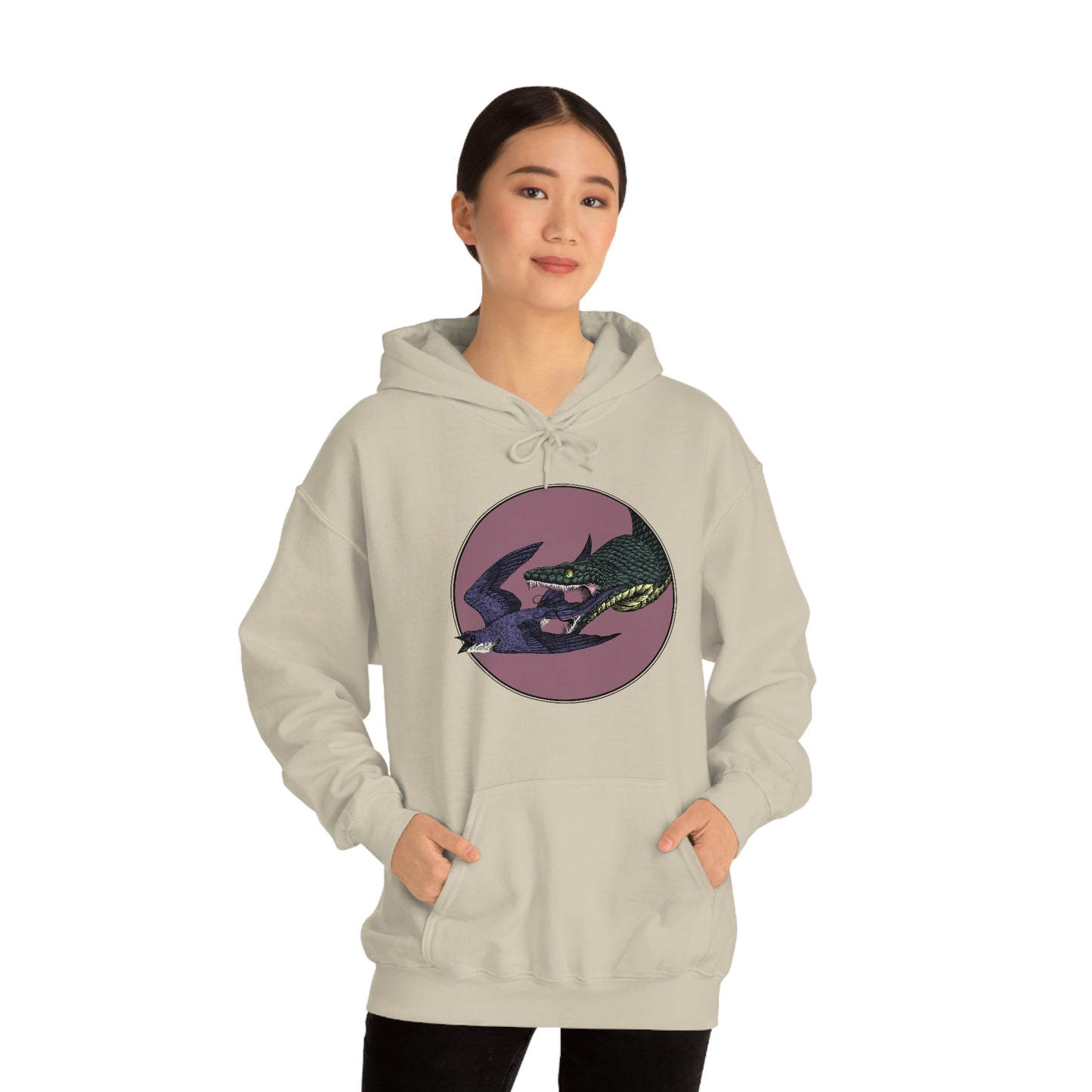 Bird and Snake Hooded Sweatshirt