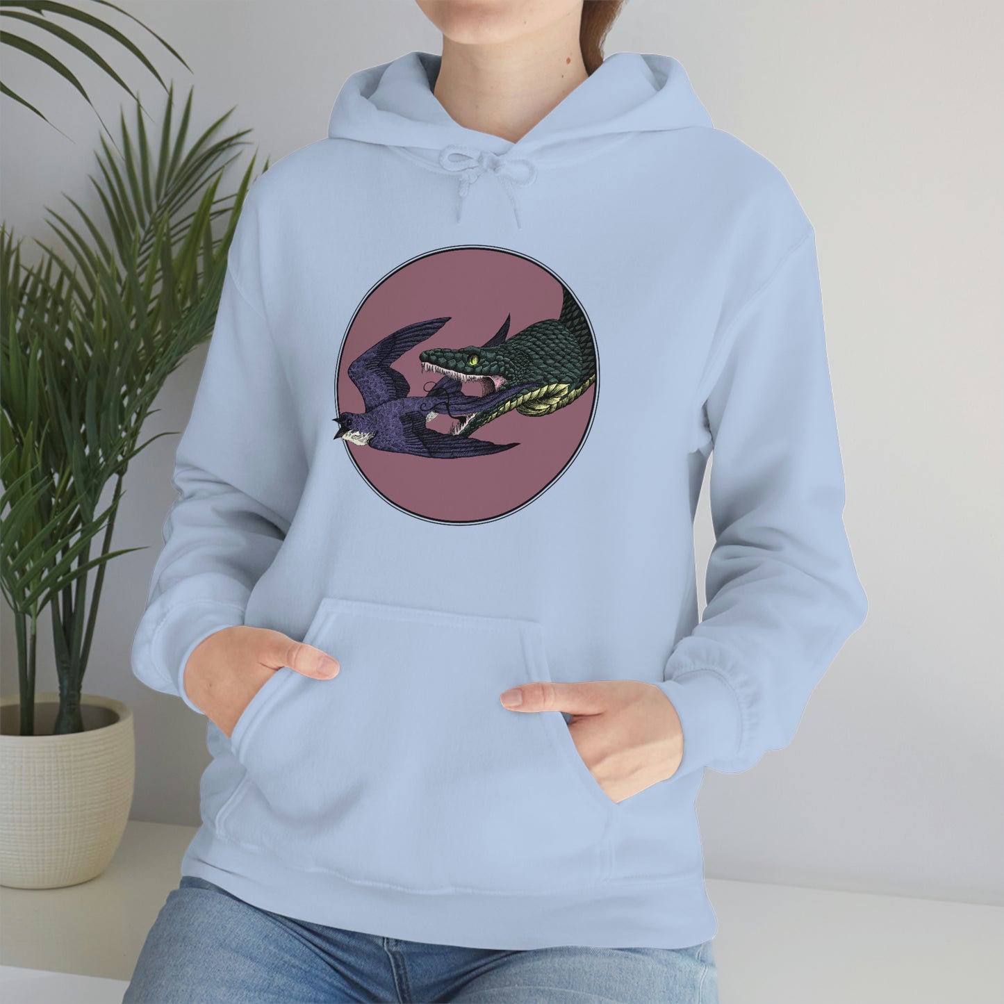 Bird and Snake Hooded Sweatshirt