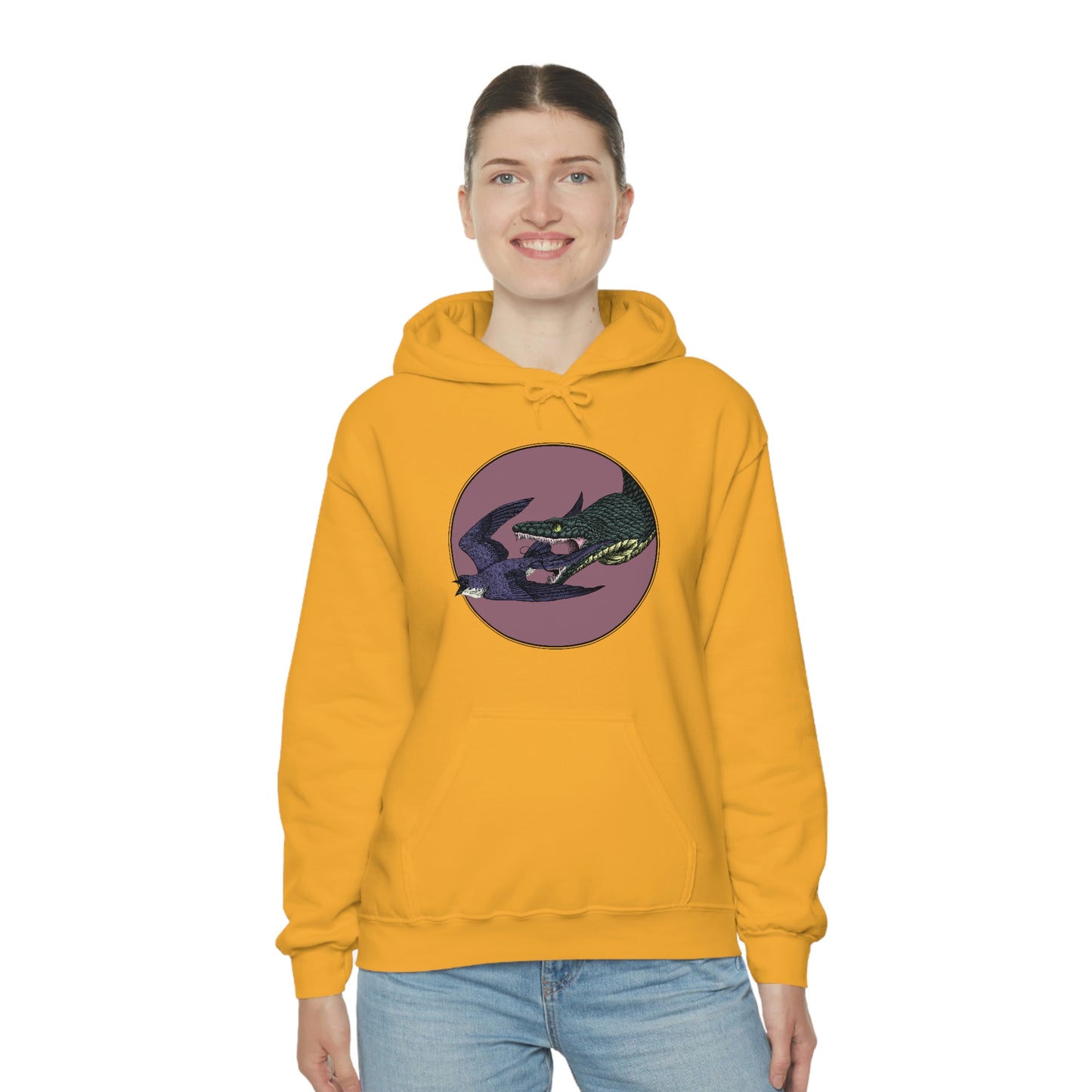 Bird and Snake Hooded Sweatshirt