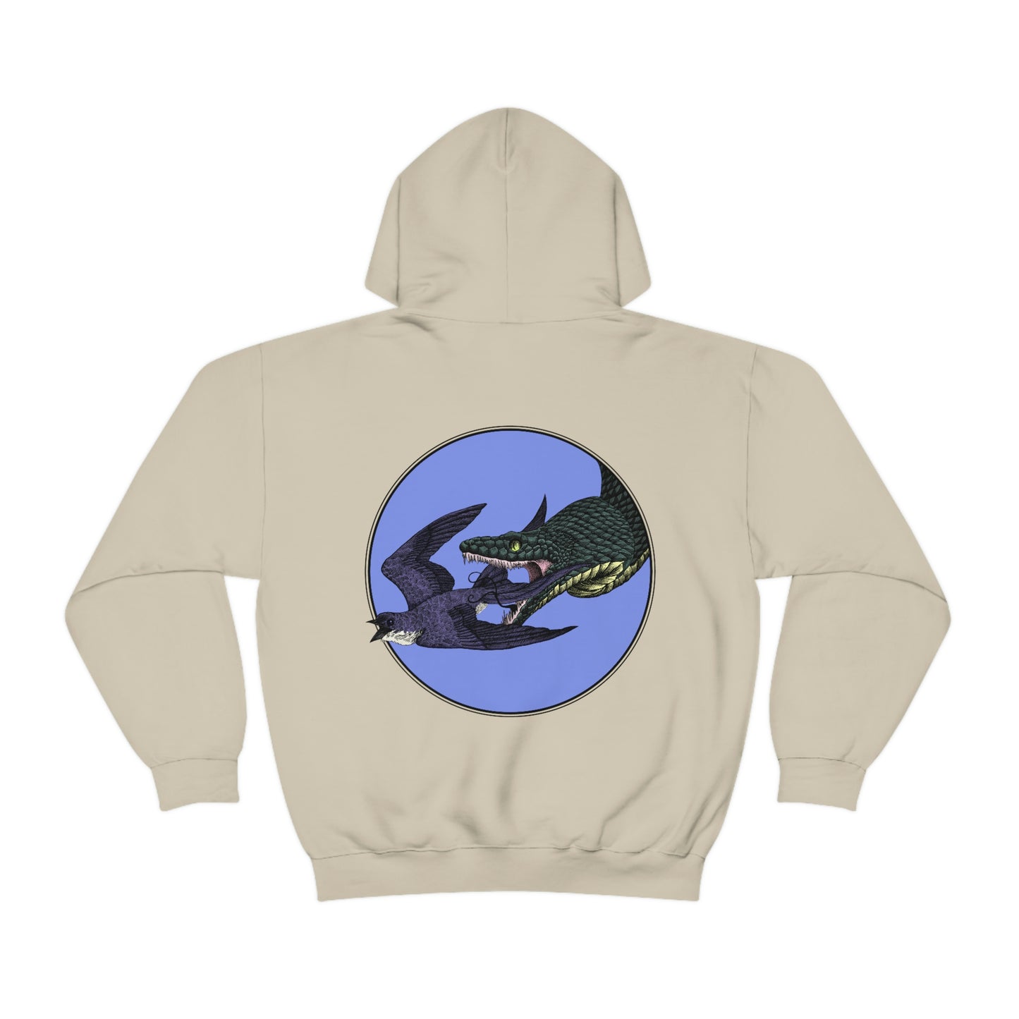 Bird and Snake Unisex Hooded Sweatshirt