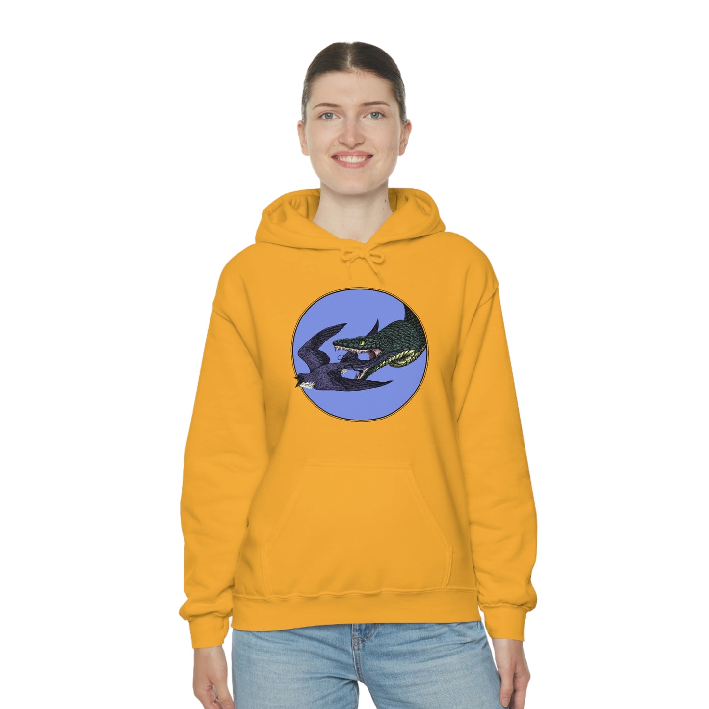 Bird and Snake Unisex Hooded Sweatshirt