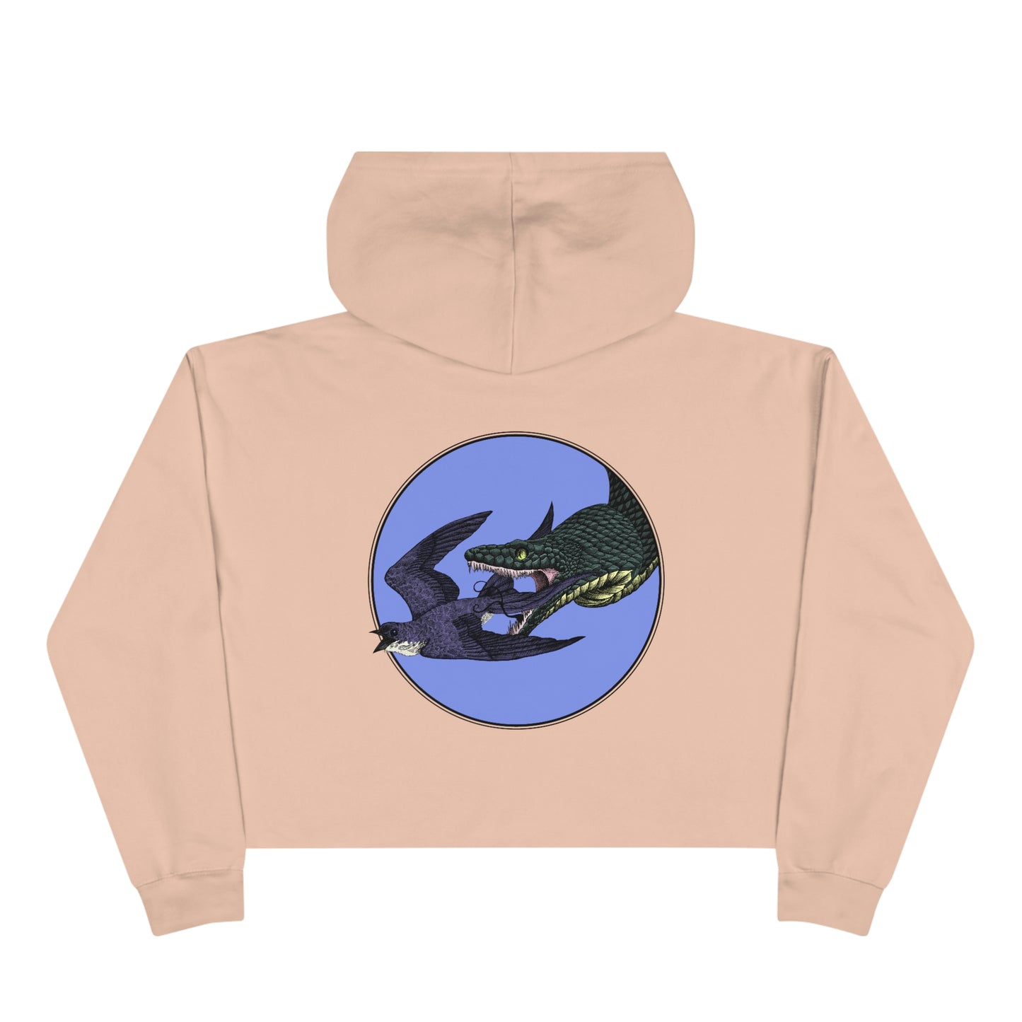 Bird and Snake Crop Hoodie