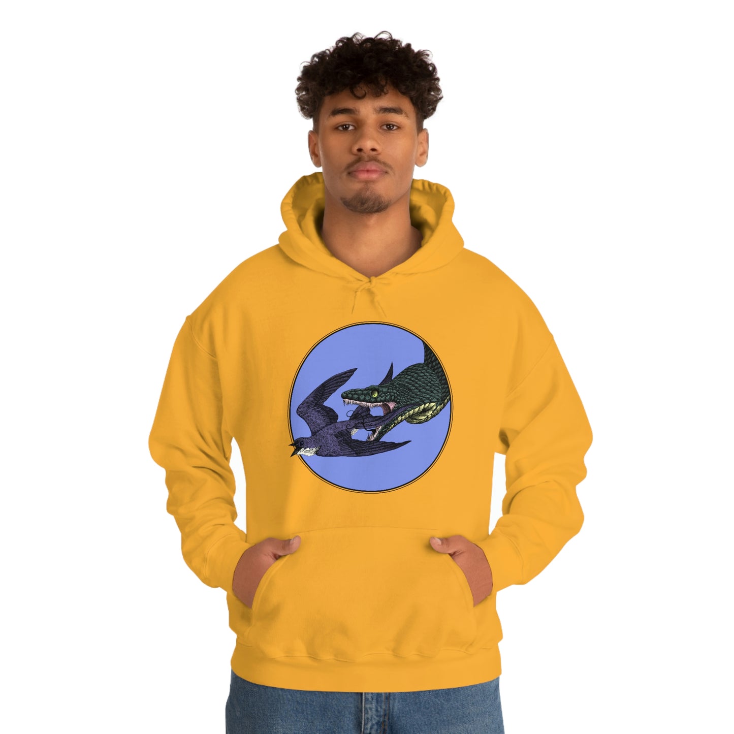 Bird and Snake Unisex Hooded Sweatshirt