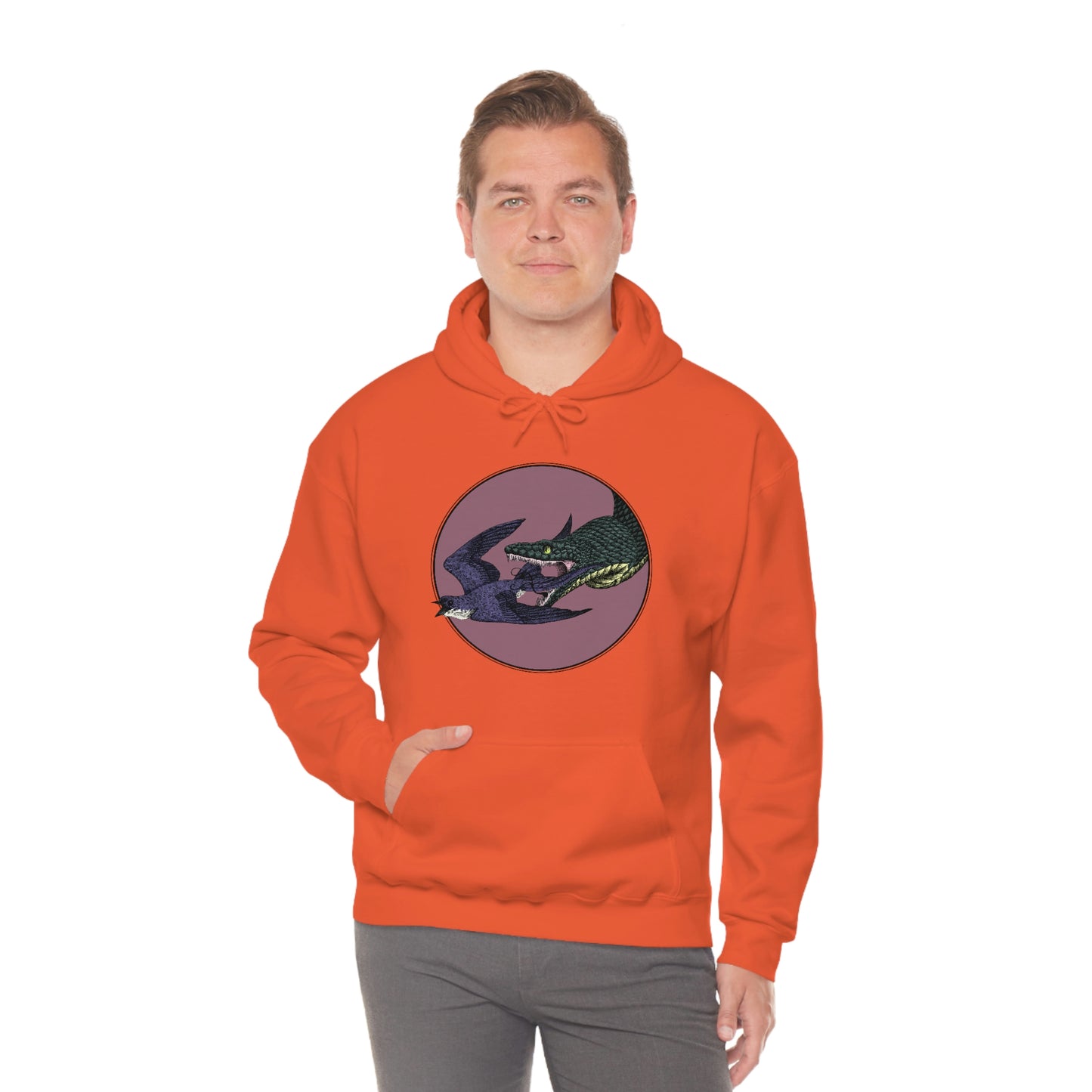 Bird and Snake Hooded Sweatshirt