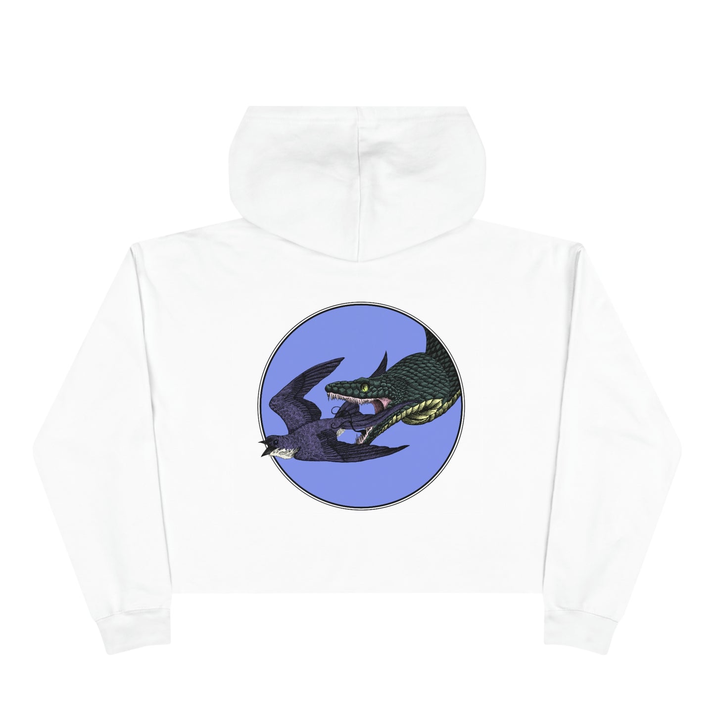 Bird and Snake Crop Hoodie