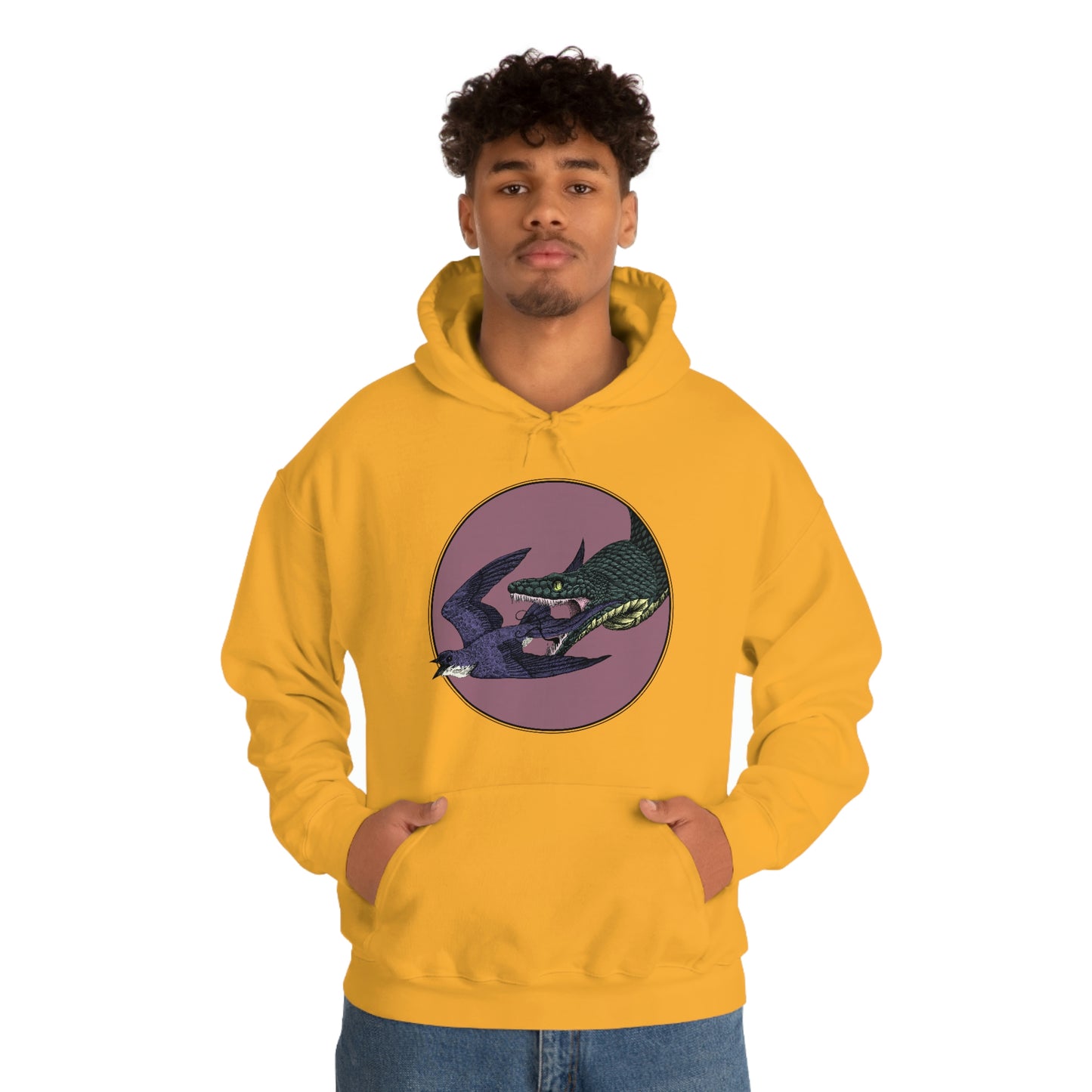 Bird and Snake Hooded Sweatshirt