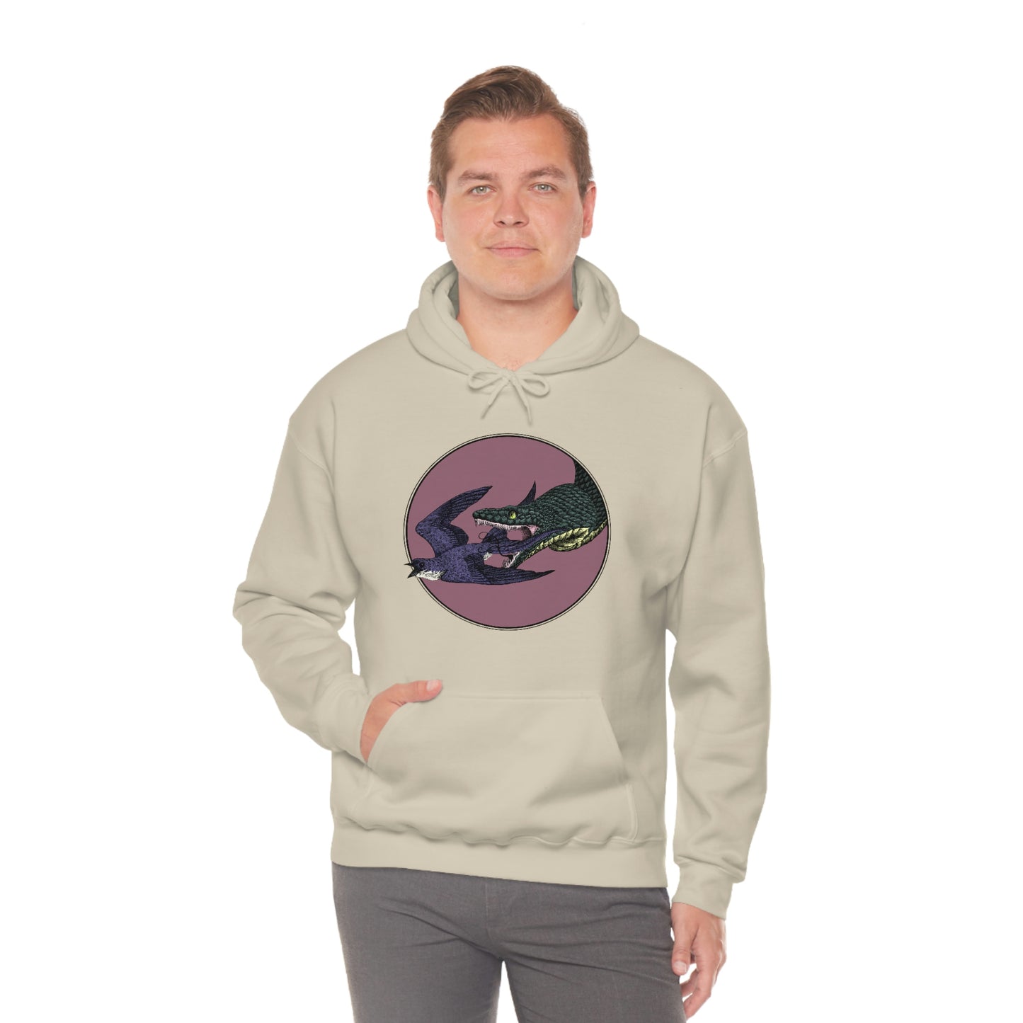 Bird and Snake Hooded Sweatshirt