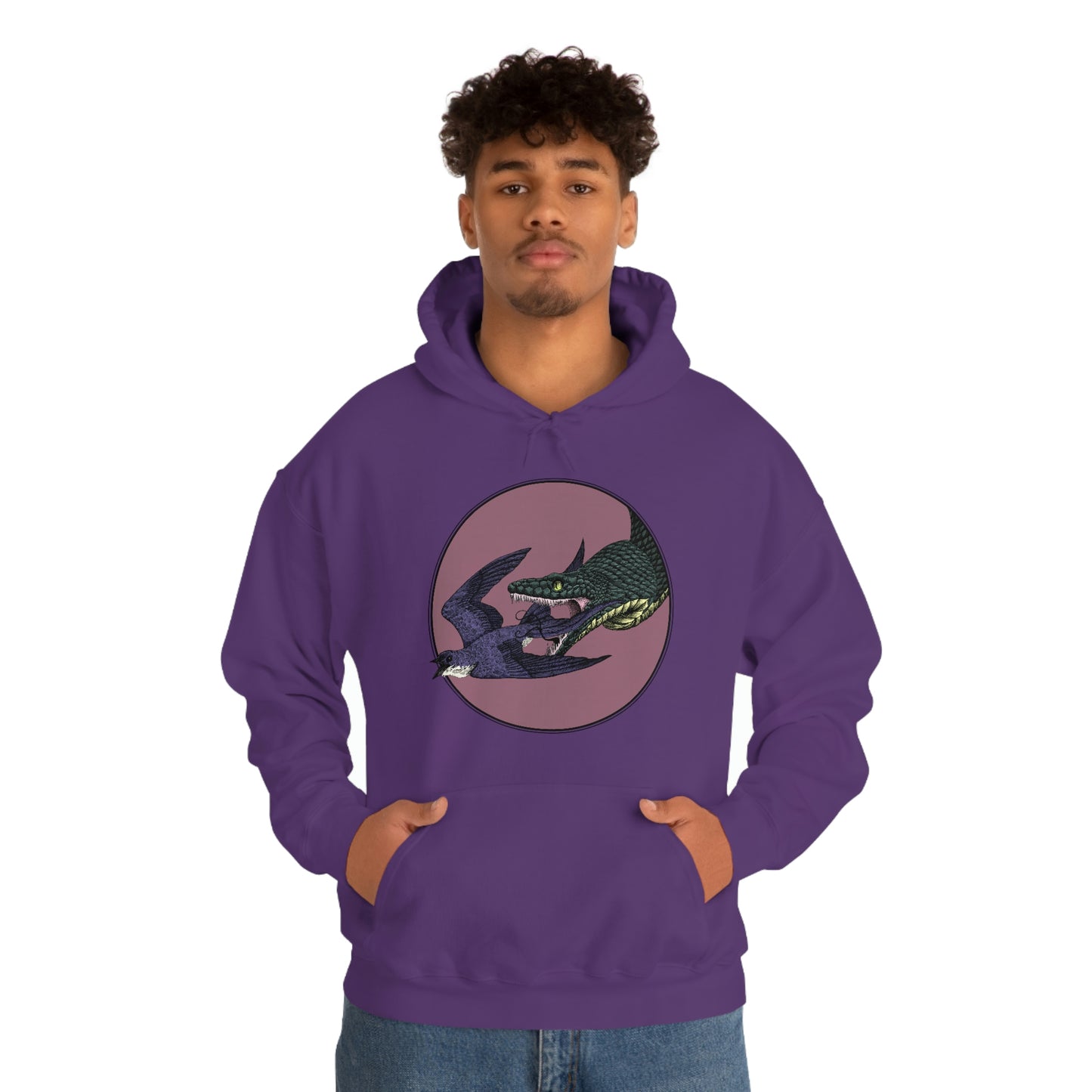 Bird and Snake Hooded Sweatshirt