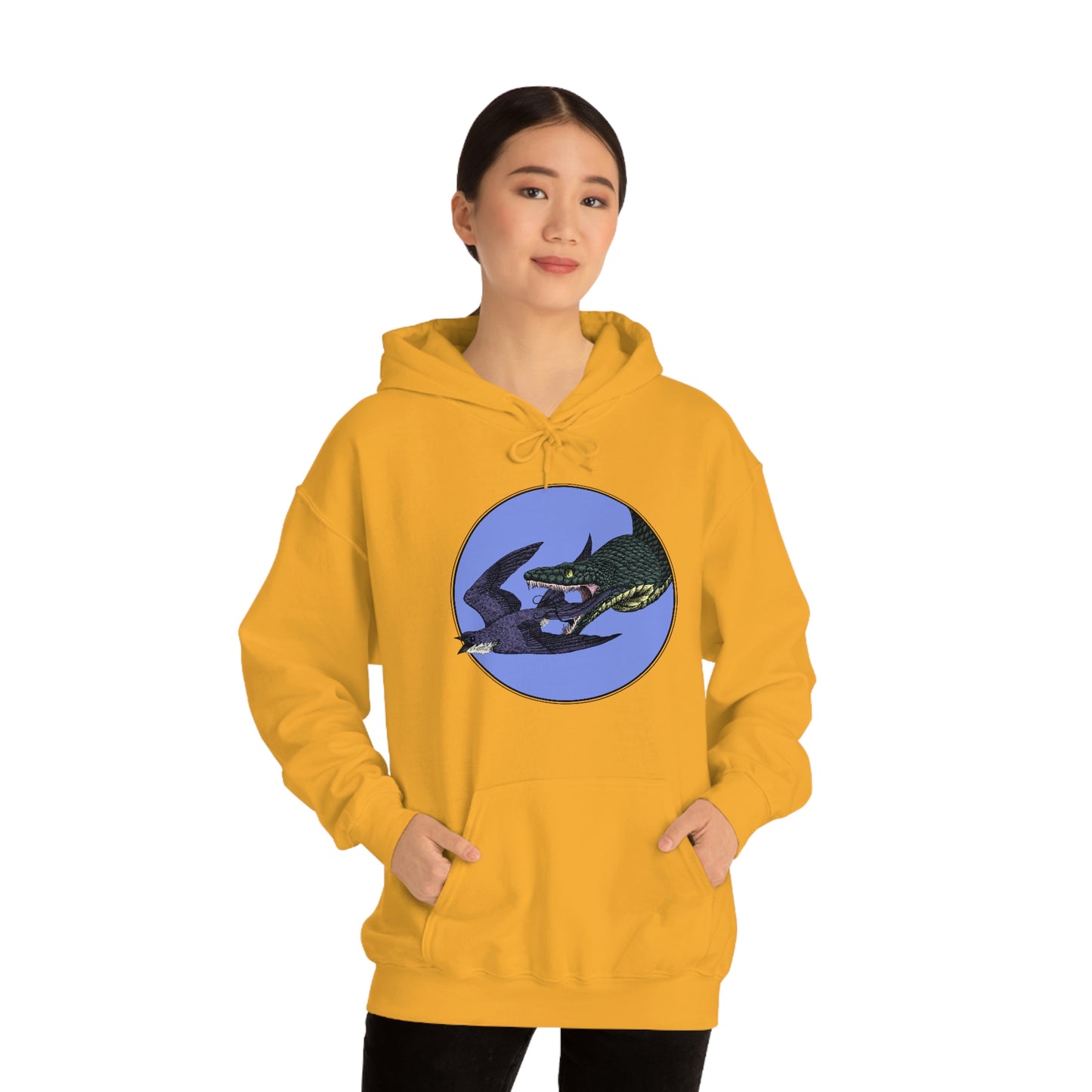 Bird and Snake Unisex Hooded Sweatshirt