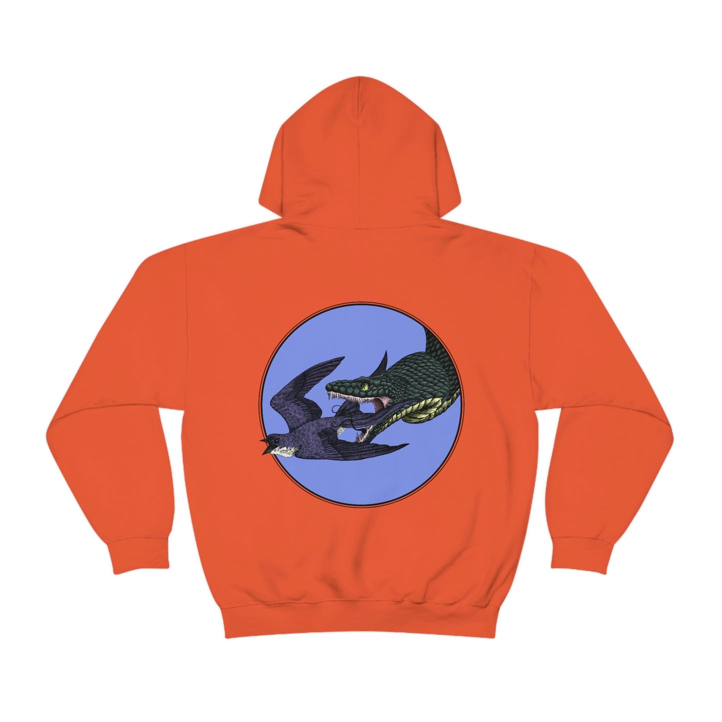 Bird and Snake Unisex Hooded Sweatshirt