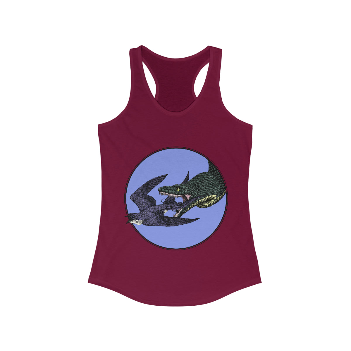 Bird And Snake Racerback Tank