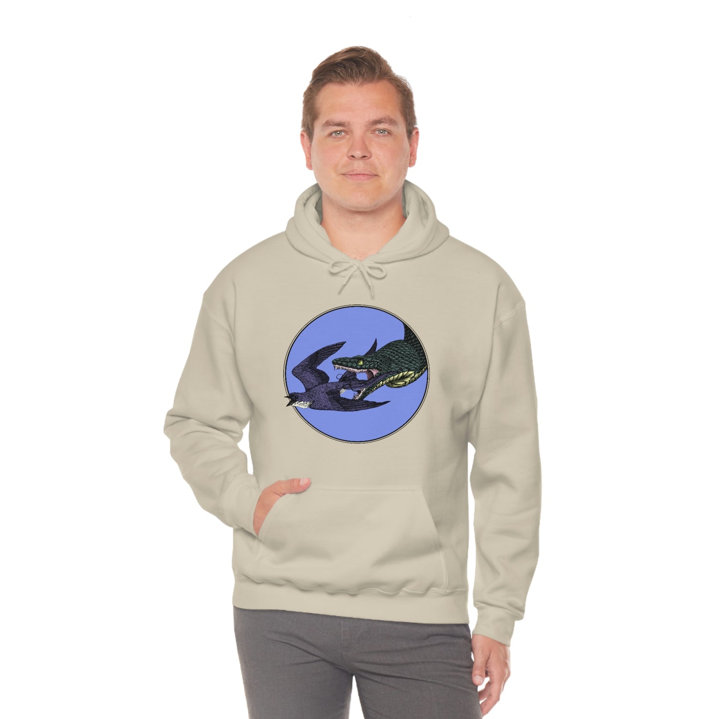 Bird and Snake Unisex Hooded Sweatshirt