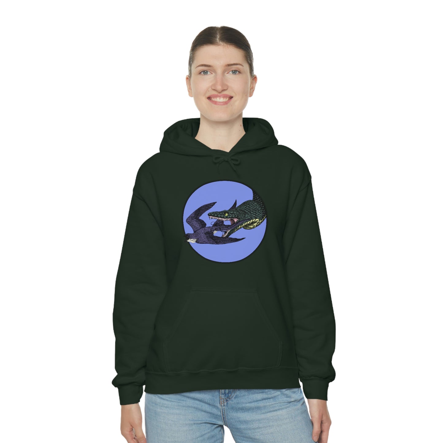 Bird and Snake Unisex Hooded Sweatshirt