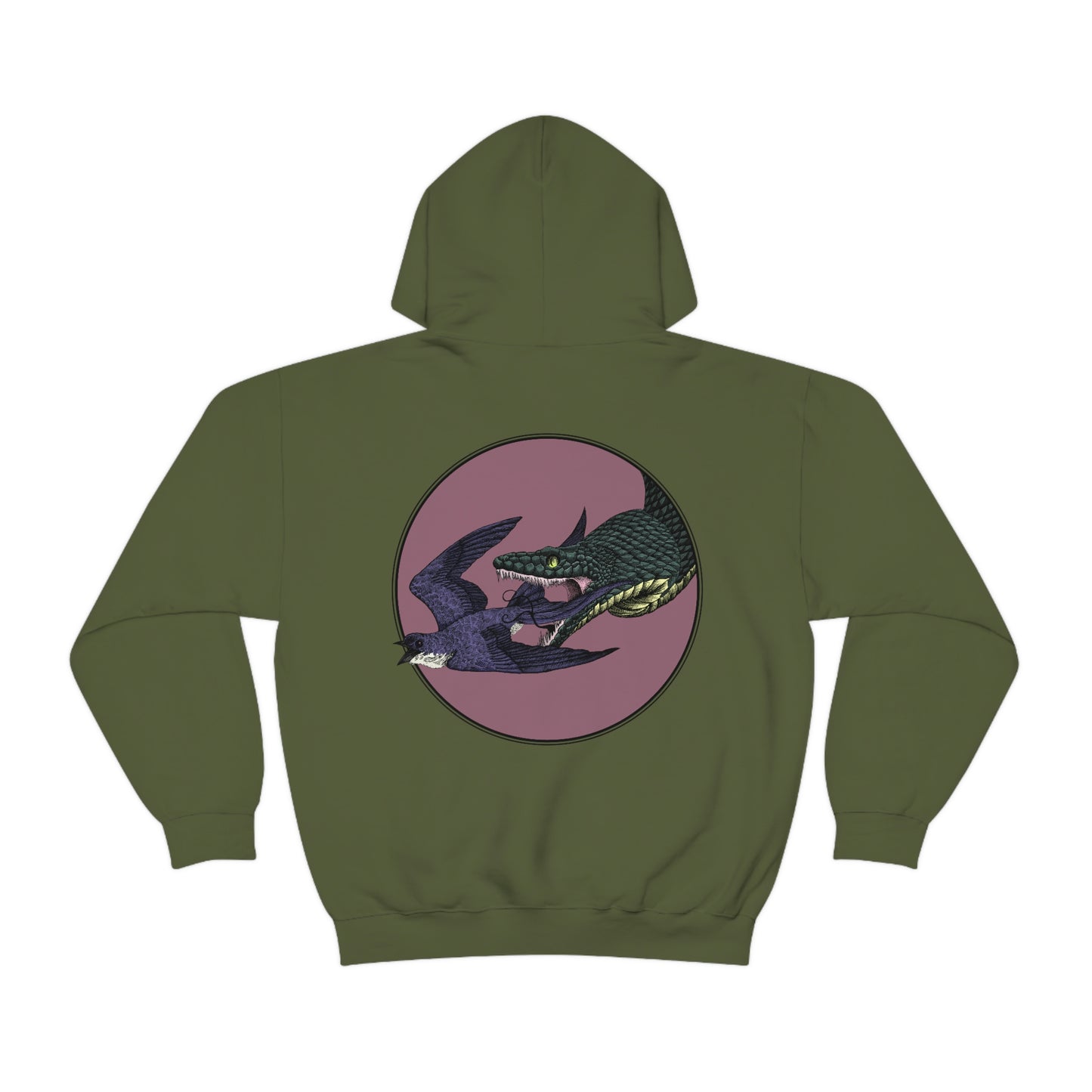 Bird and Snake Hooded Sweatshirt