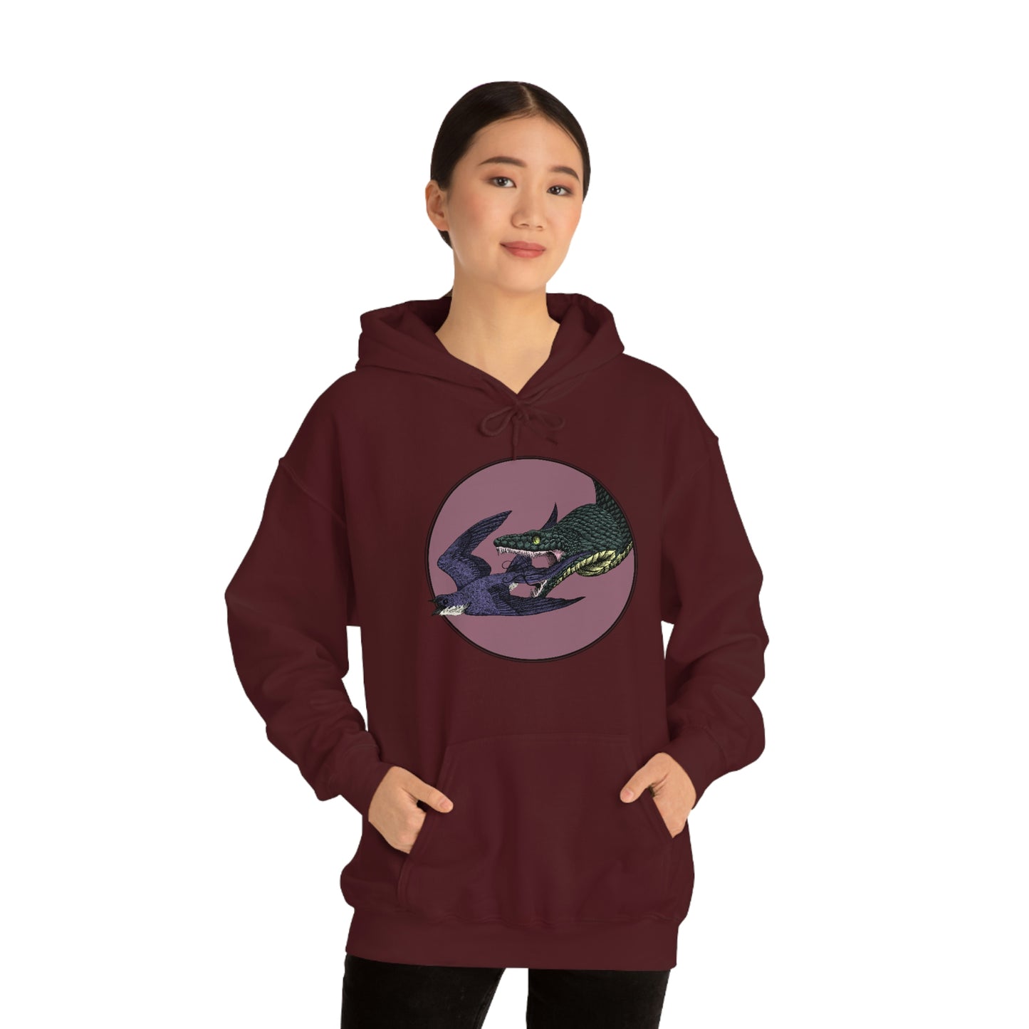 Bird and Snake Hooded Sweatshirt