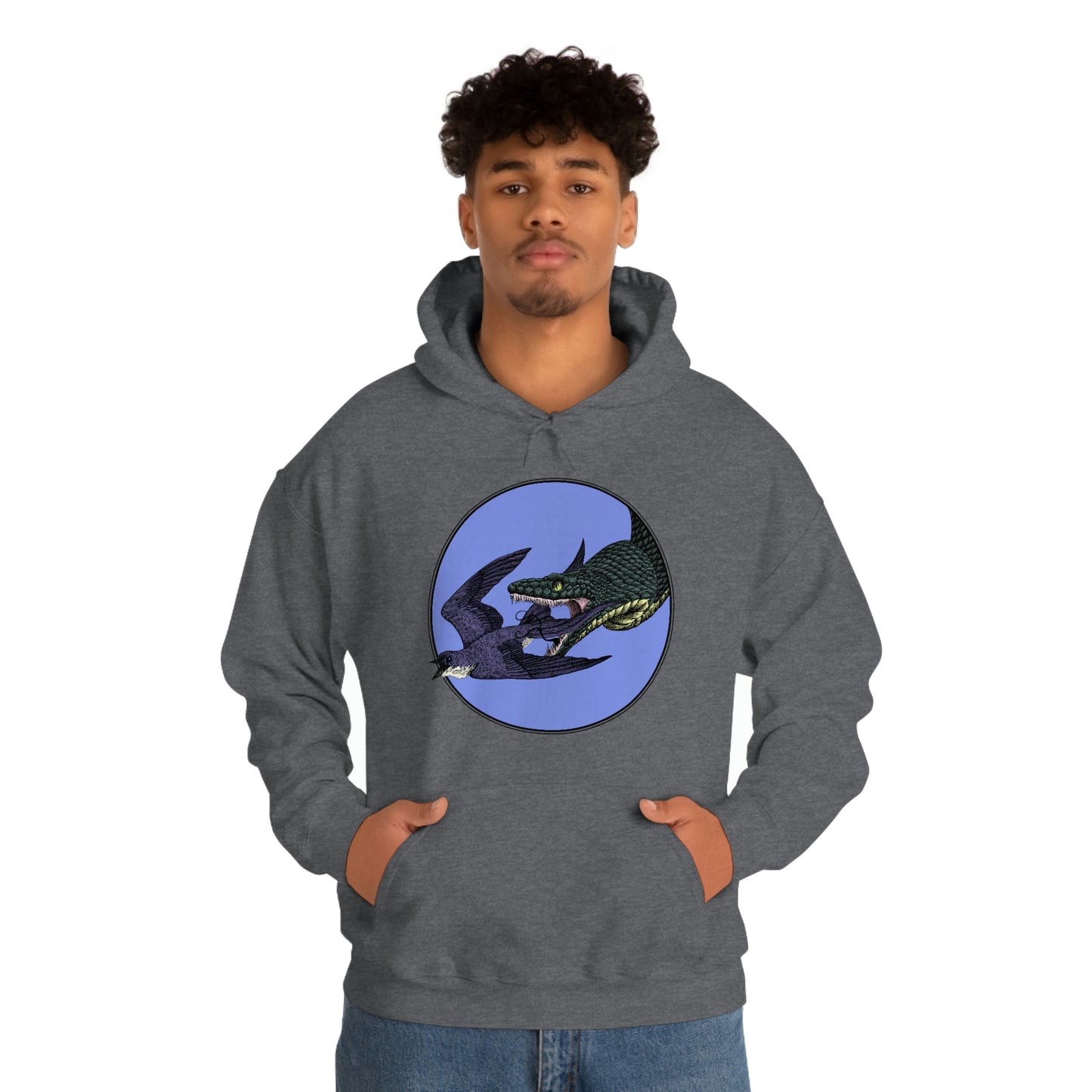 Bird and Snake Unisex Hooded Sweatshirt