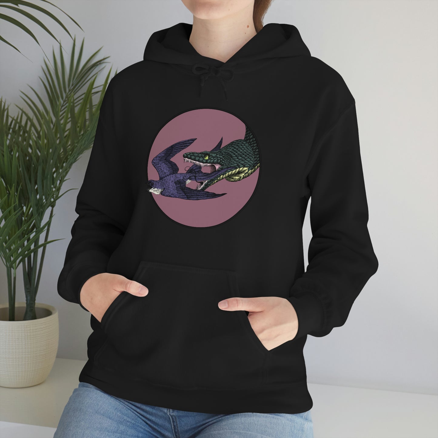 Bird and Snake Hooded Sweatshirt