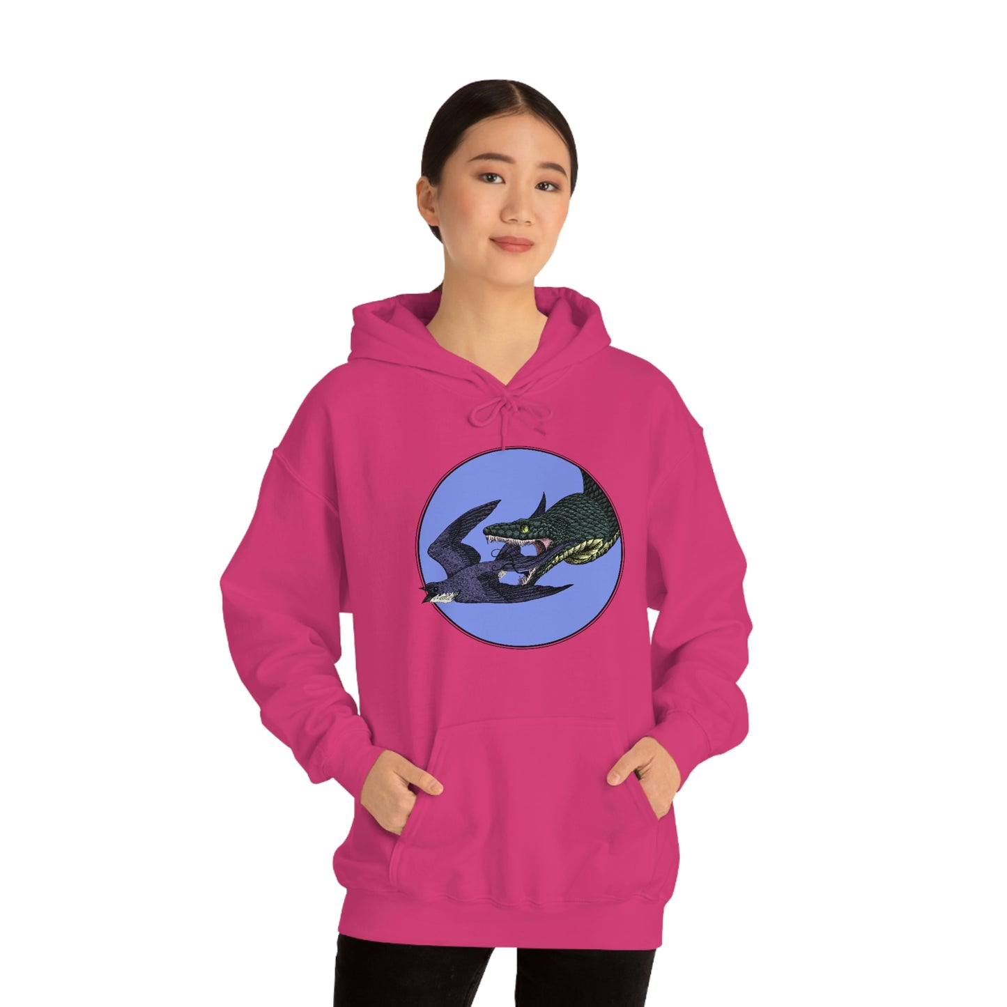 Bird and Snake Unisex Hooded Sweatshirt